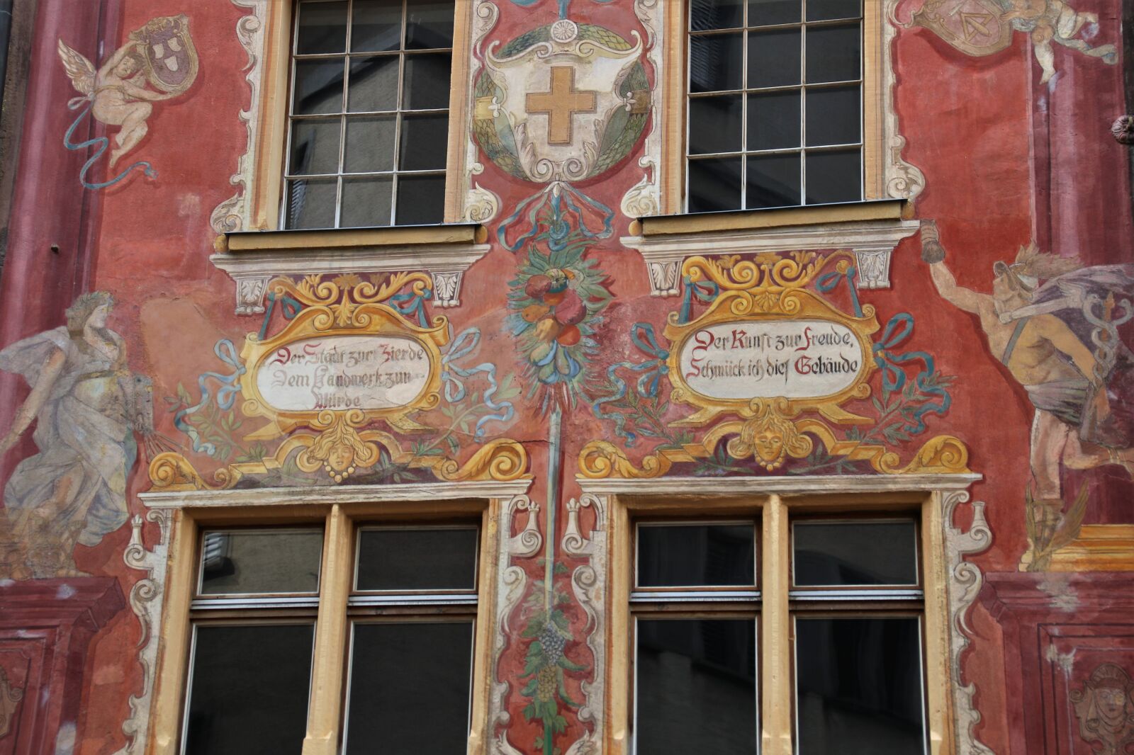 Canon EOS 80D sample photo. Old windows, frescoes, painted photography