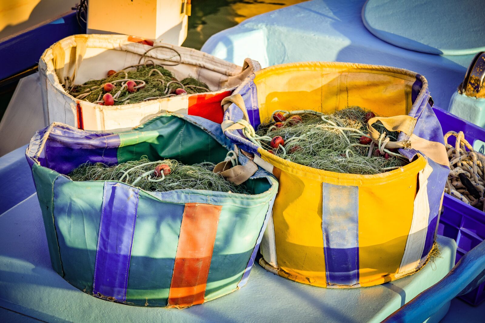 Nikon D3300 sample photo. Fishing nets, basket, equipment photography
