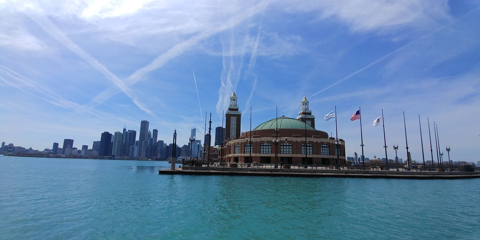 LG G6 sample photo. Blue, sky, pier photography