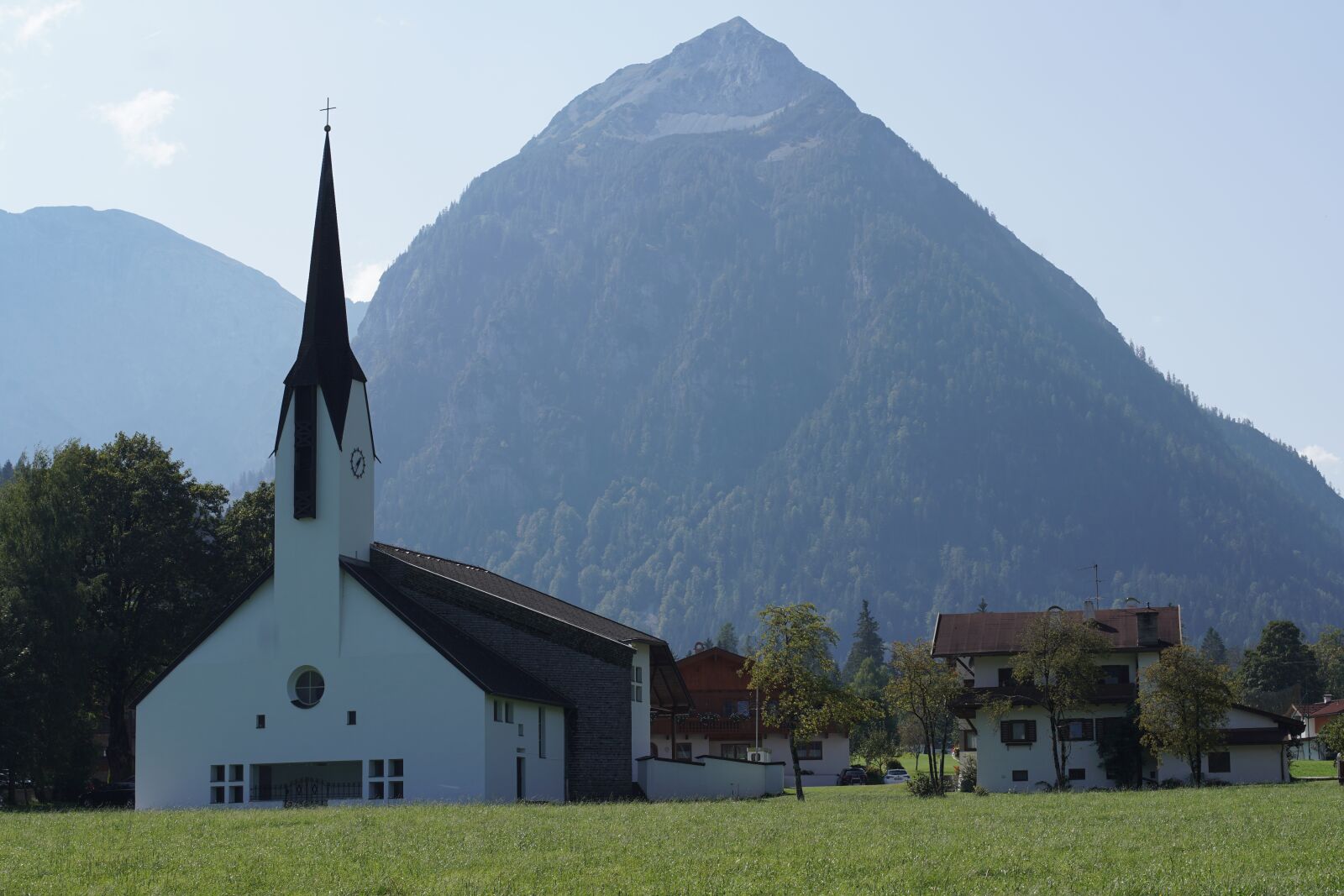 Sony a6500 sample photo. Alpine, church, mountains photography