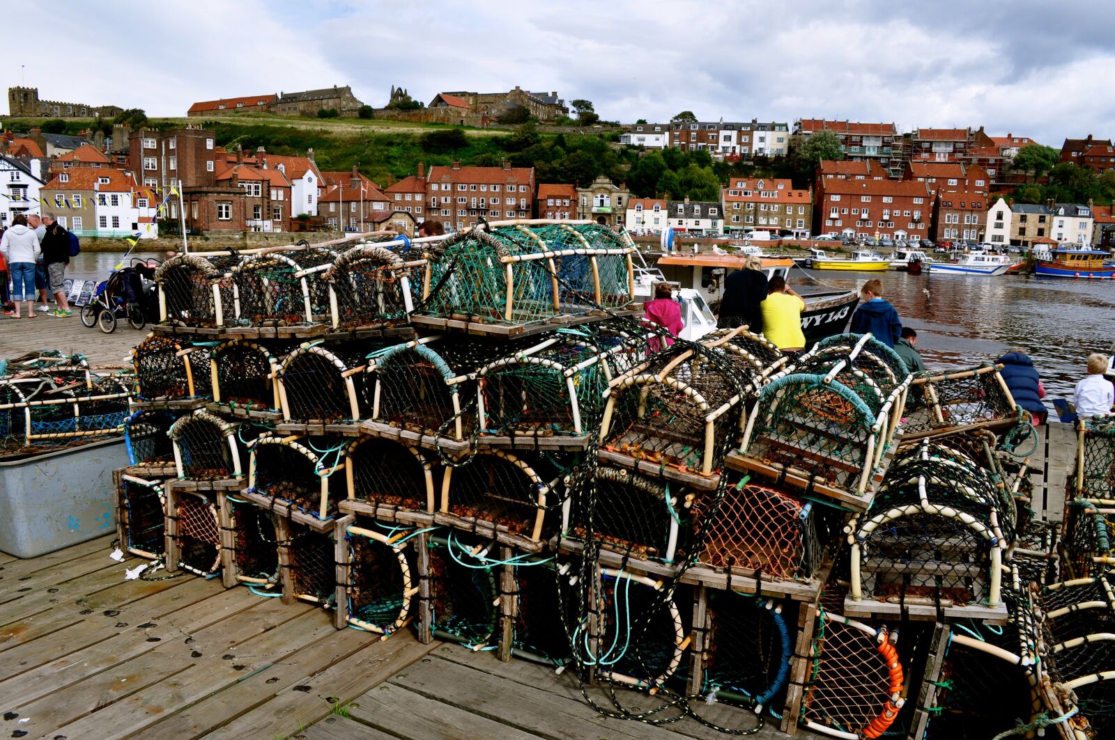 Nikon D5000 sample photo. Lobster nets, whitby, harbour photography
