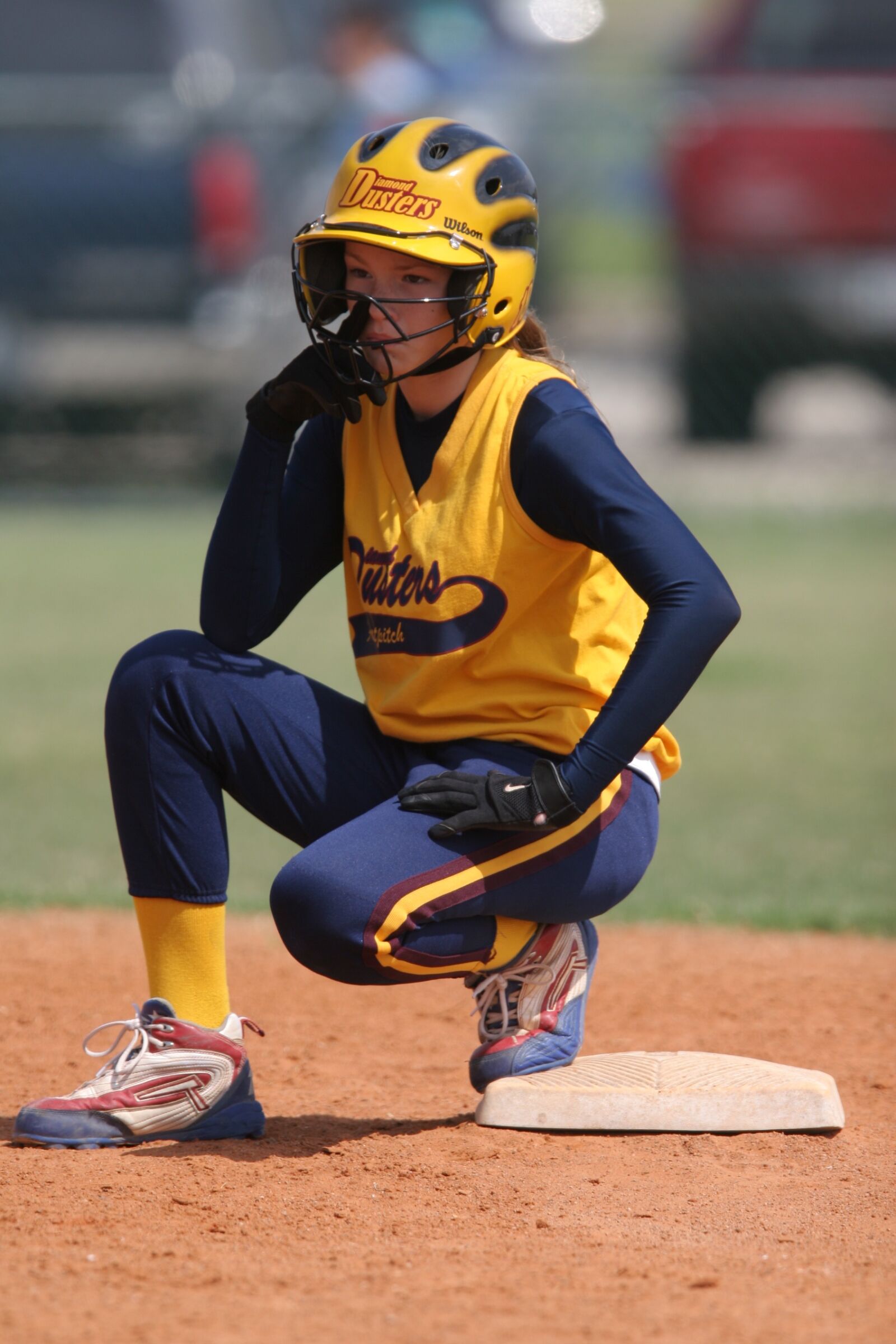 Canon EOS 20D sample photo. Softball, player, runner photography