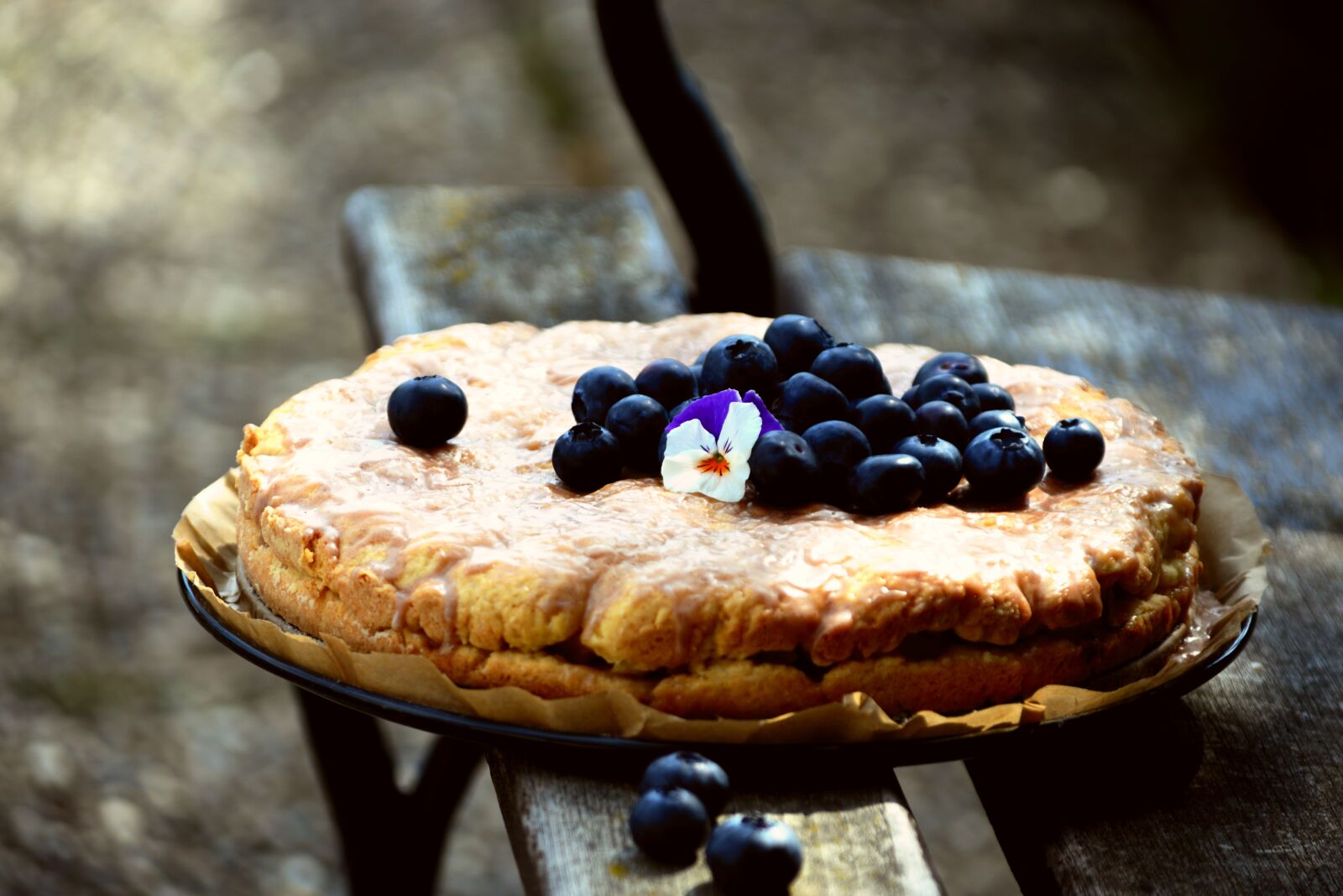 Nikon D610 sample photo. Cake, blueberry pie, blueberries photography