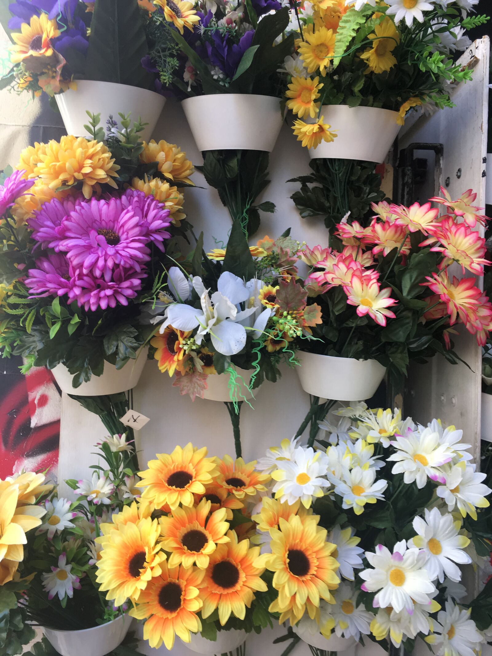 Apple iPhone 6s sample photo. Flowers, fake, pots photography