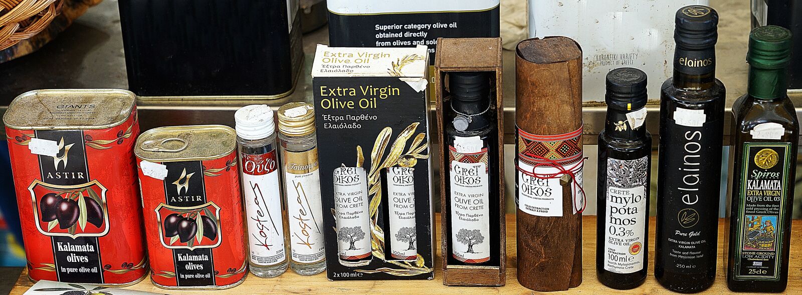 Sony a7R II + Sony FE 24-70mm F2.8 GM sample photo. Selection, greek, olive oil photography