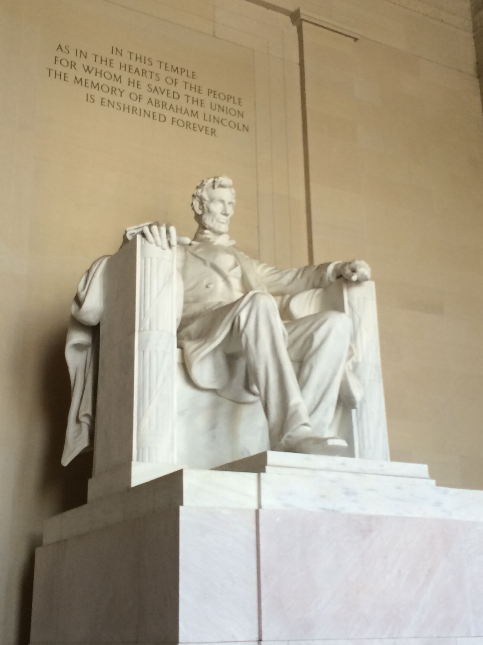 iPhone 5s back camera 4.12mm f/2.2 sample photo. Lincoln, memorial, washington photography