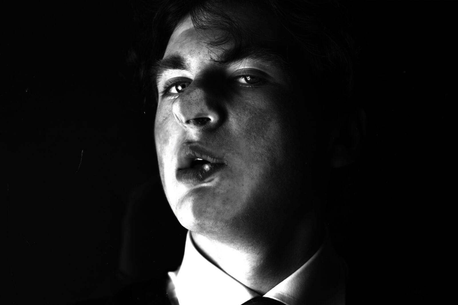 Nikon D7200 sample photo. Distortion, portrait, blackandwhite photography