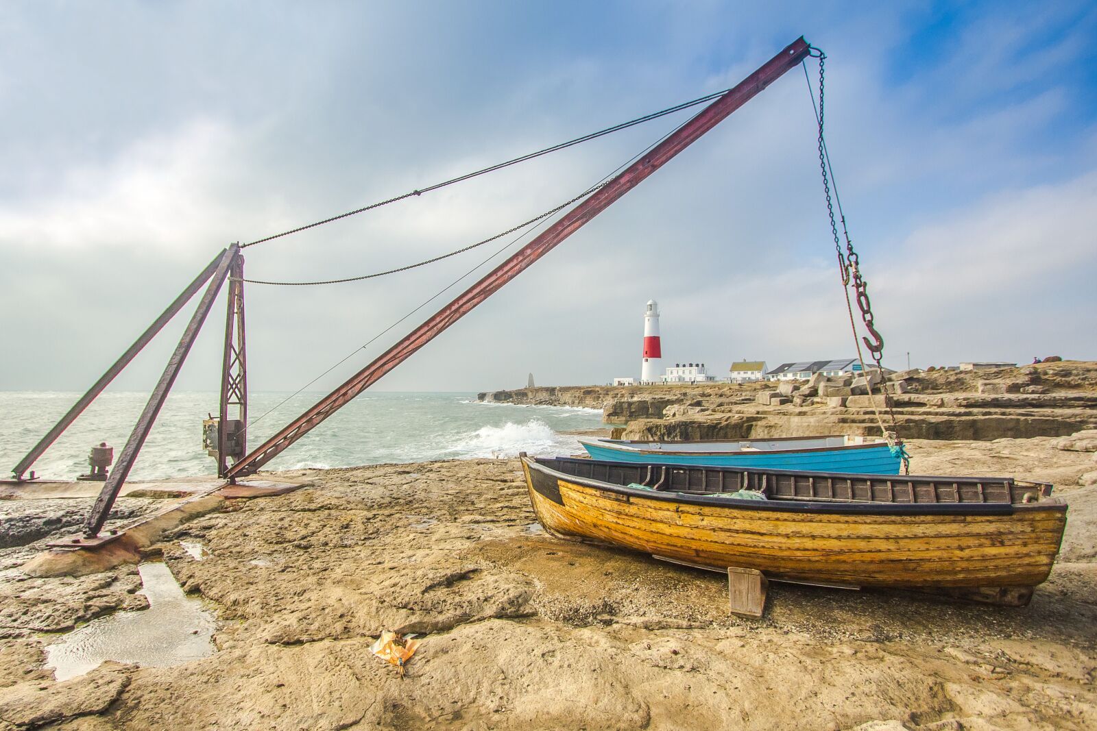Canon EOS 60D sample photo. Fishing boats, ocean, lighthouse photography