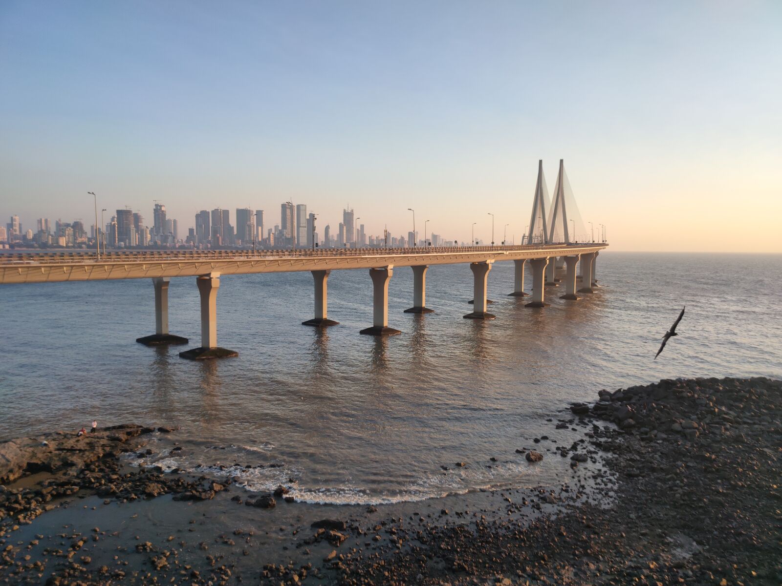 Realme XT sample photo. Scene, bridge, sea view photography