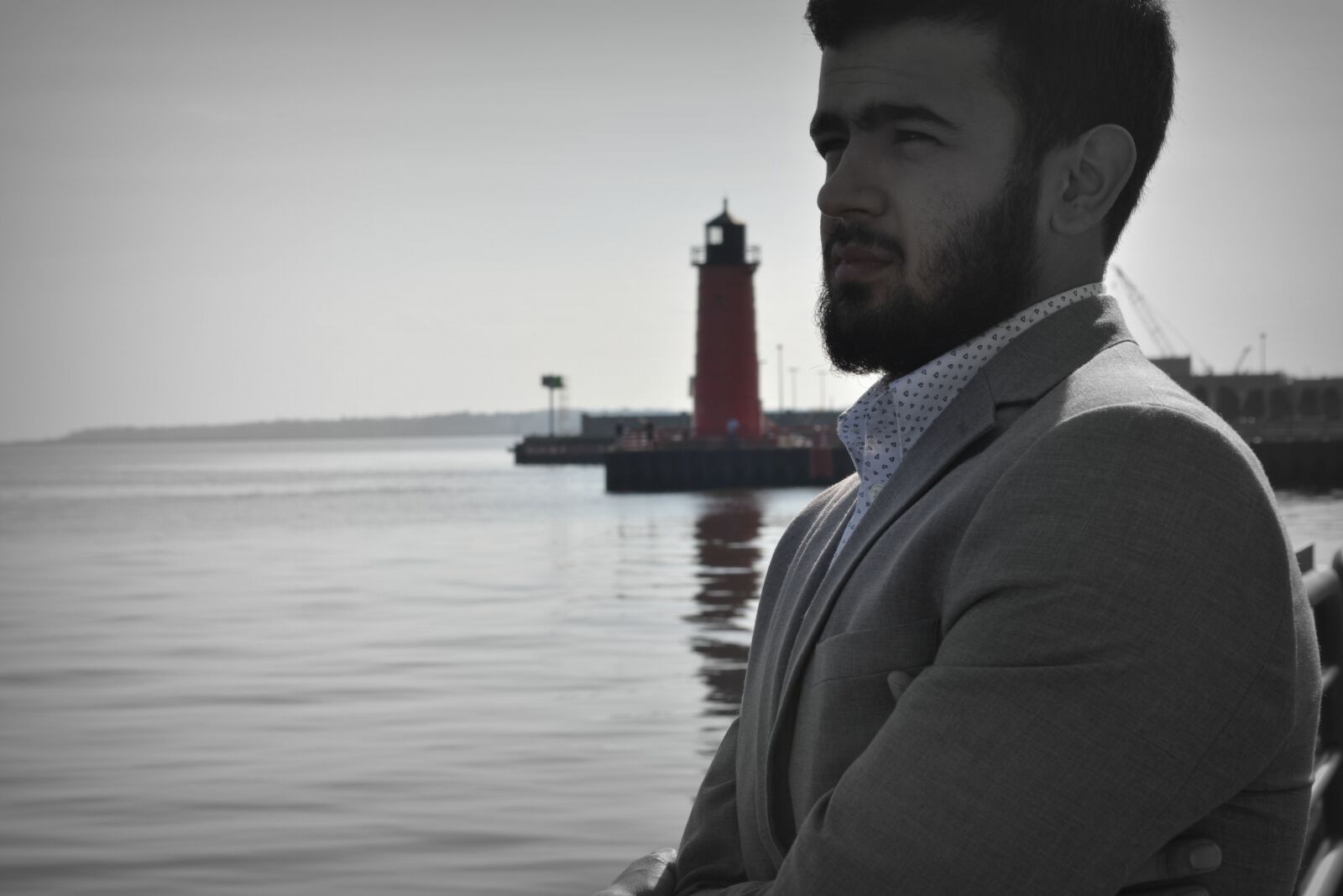 Nikon D5200 sample photo. Lake, lighthouse, michigan photography