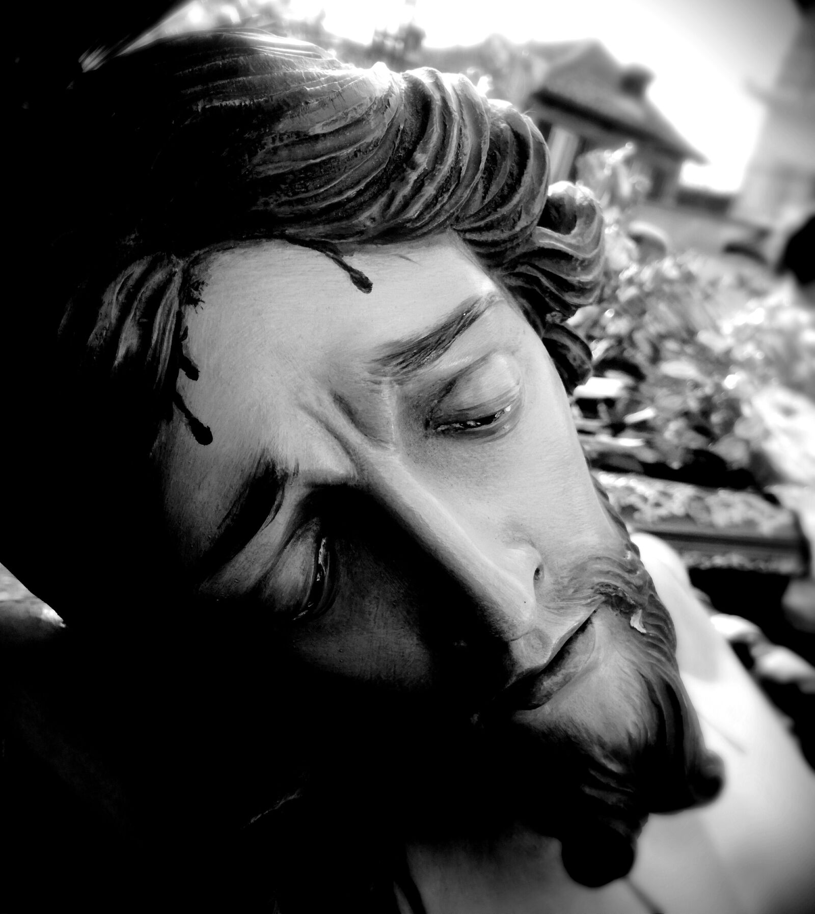 HUAWEI P9 LITE sample photo. Christ, statue, death photography