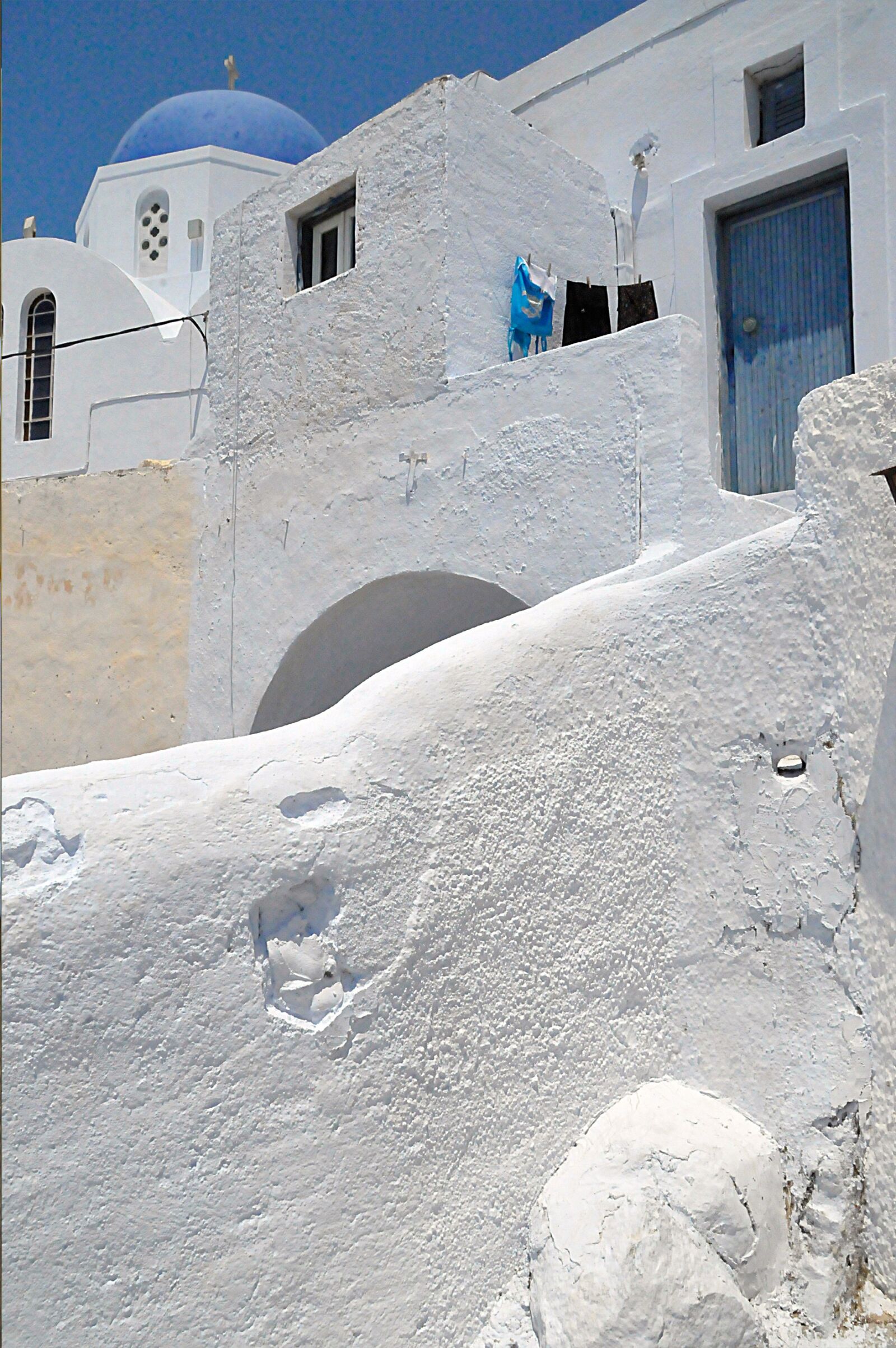 Nikon D3200 sample photo. Santorini, house, blue photography