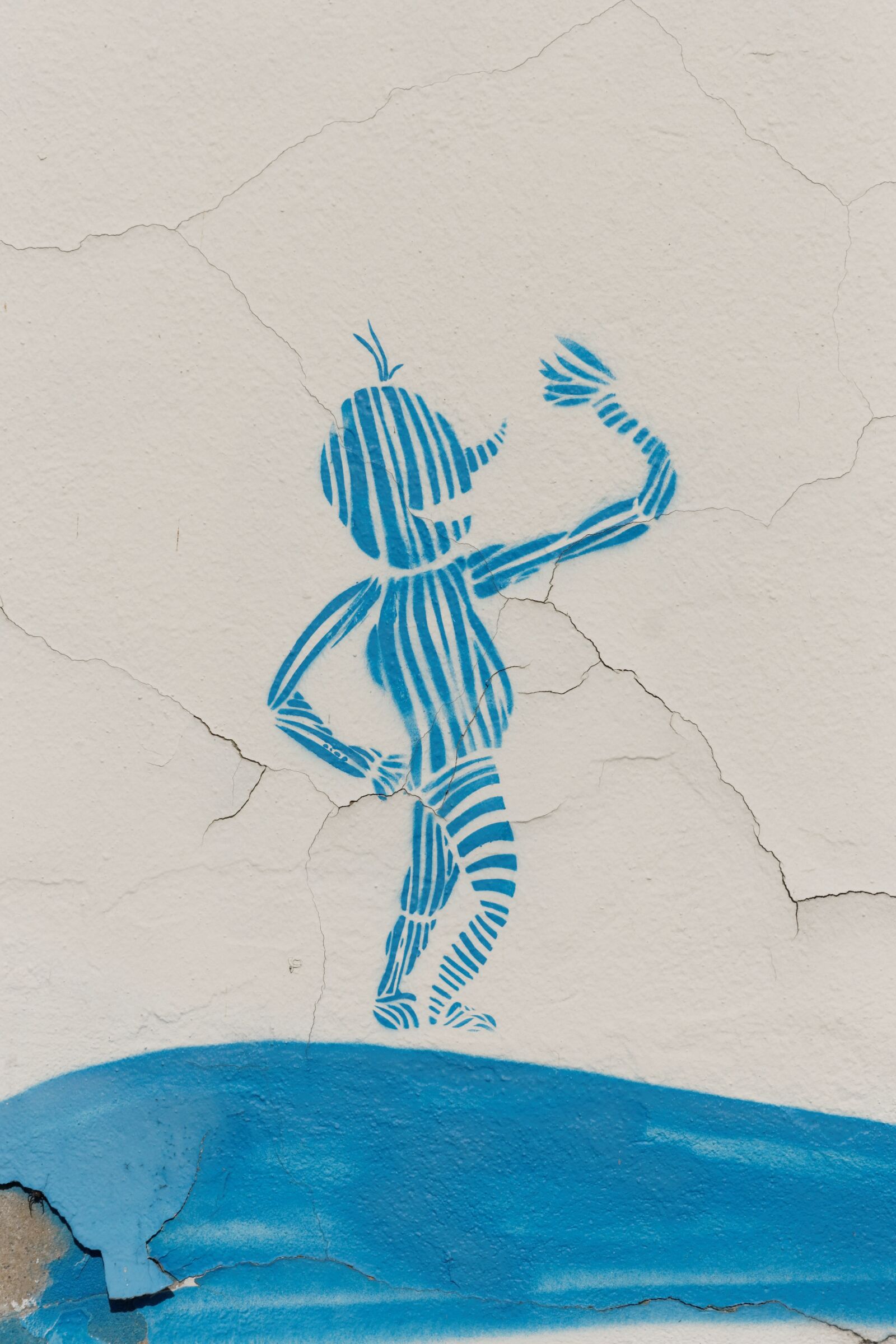 Sony Alpha DSLR-A700 sample photo. Graffiti, blue, striped photography