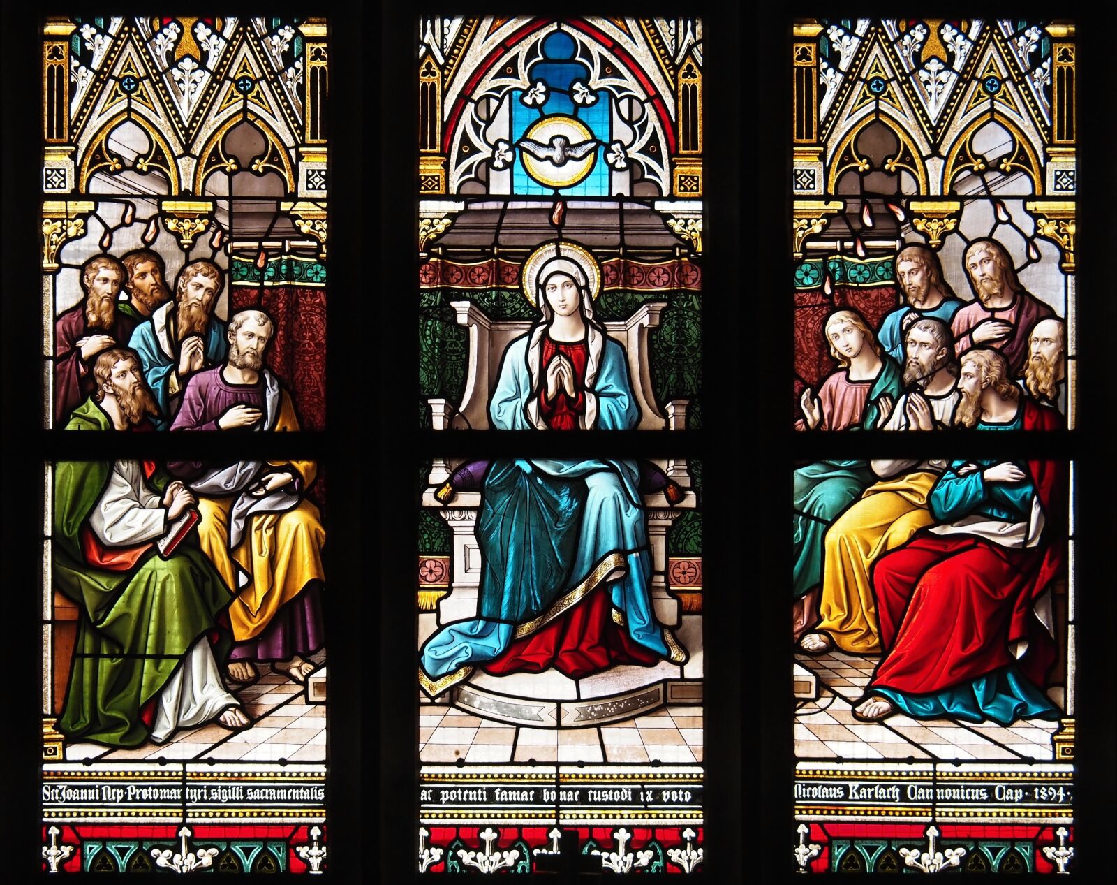 Olympus PEN E-PL7 sample photo. Stained-glass windows, pentecost, the photography