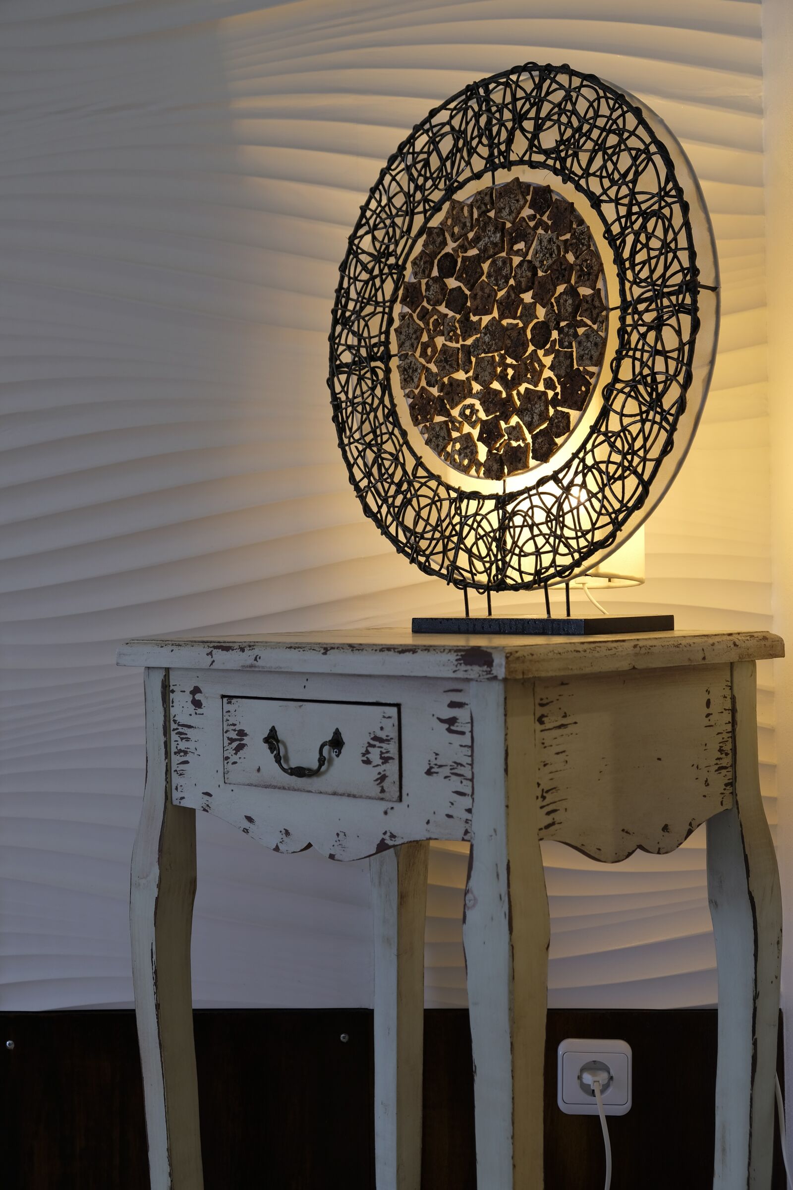 Fujifilm XF 18-55mm F2.8-4 R LM OIS sample photo. Cabinet, table, lamp photography