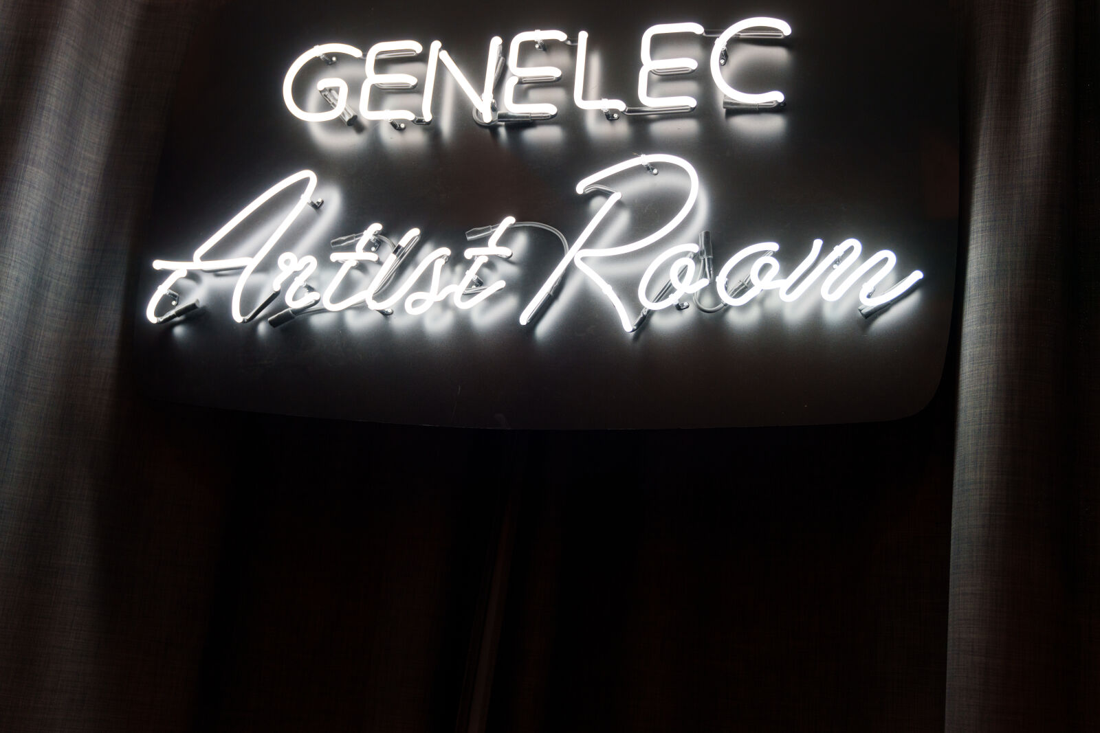 Sony a7R V sample photo. Genelec artist room photography