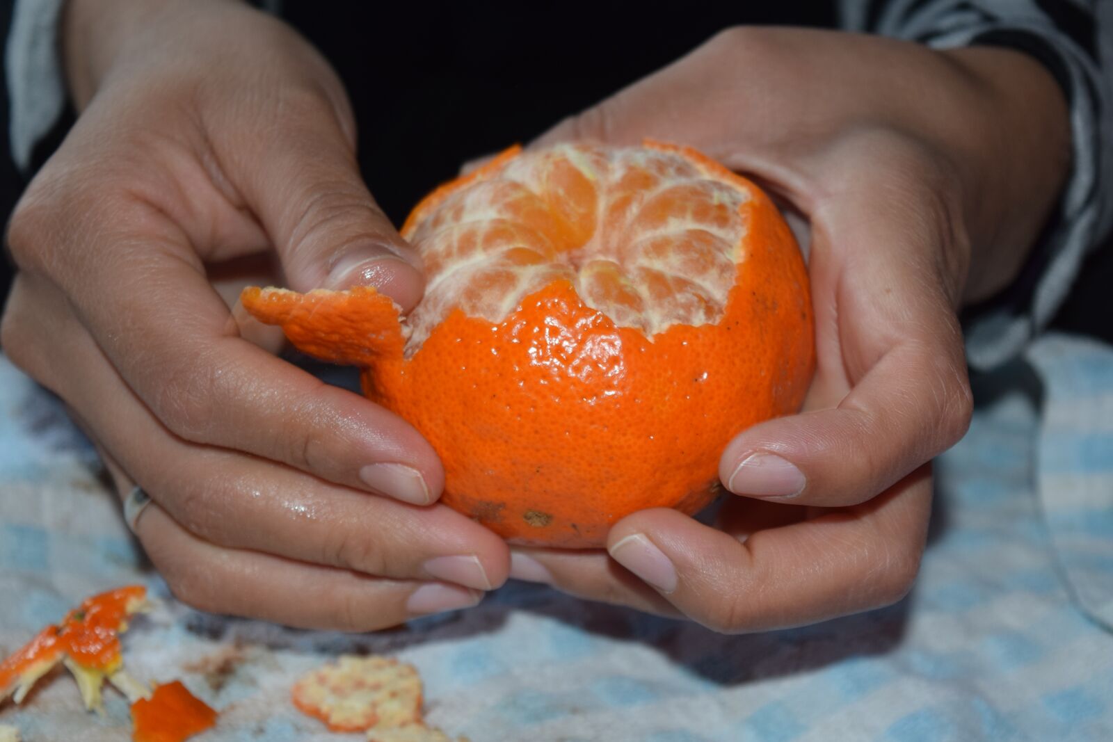 Nikon D3300 sample photo. Orange, tangerine, peel photography