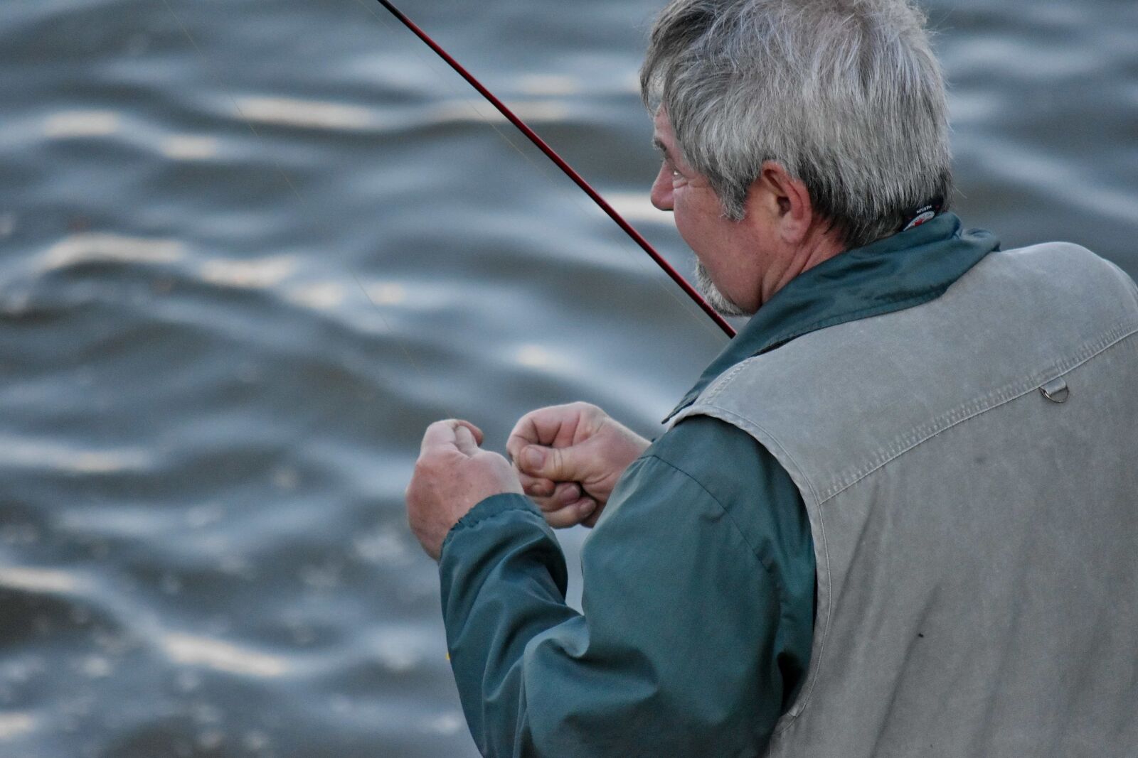 Nikon D5500 sample photo. Elderly, fisherman, fishing gear photography