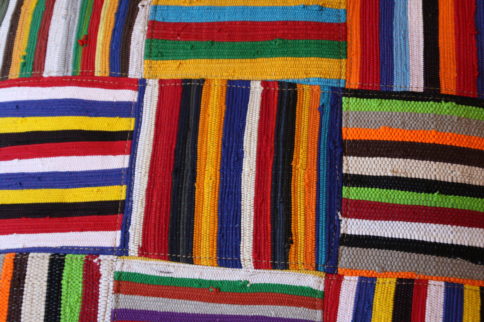Canon EOS 7D Mark II sample photo. Colorful, fabric, print, stripes photography