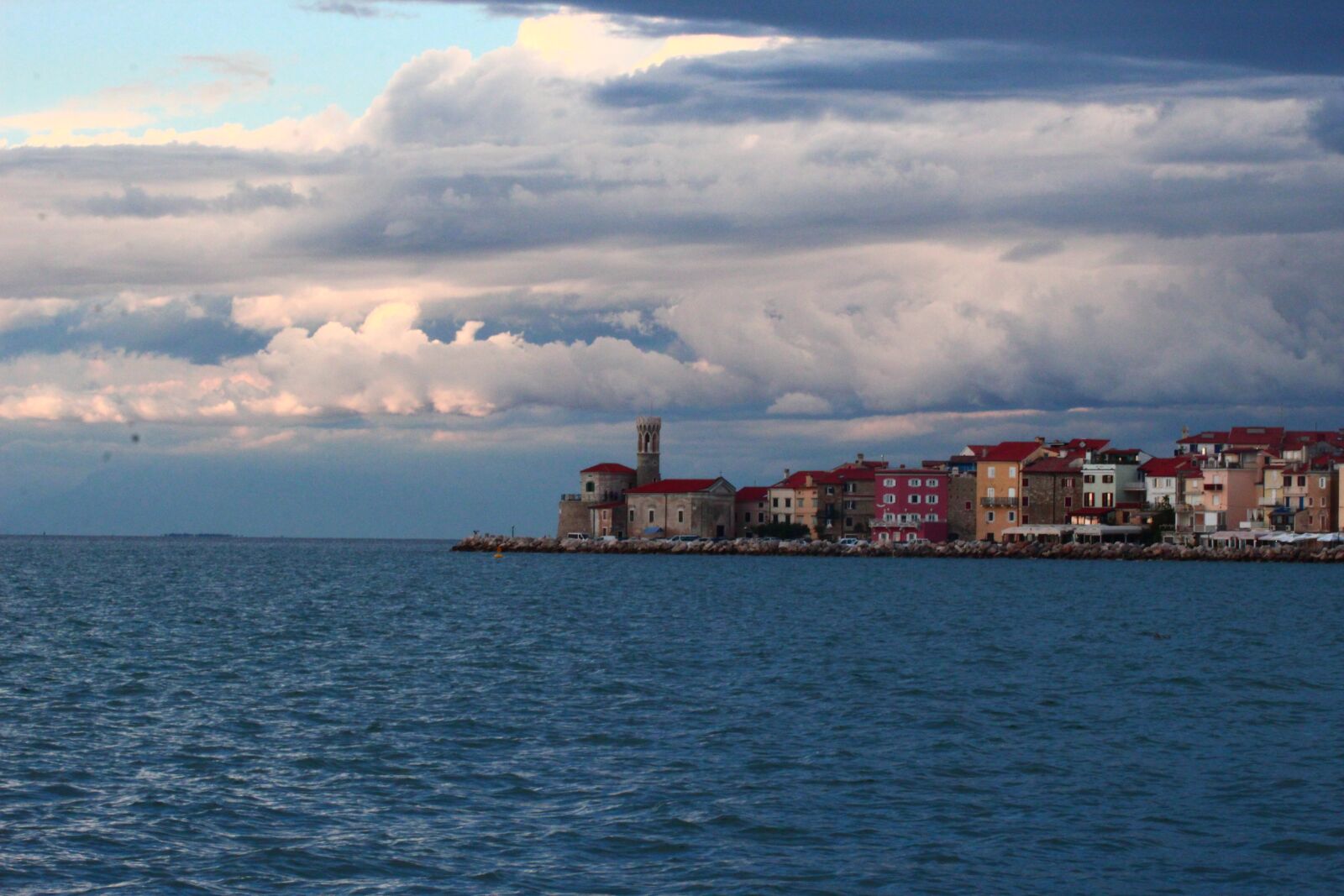 Canon EF 100mm F2.8L Macro IS USM sample photo. Sea, piran, clouds photography