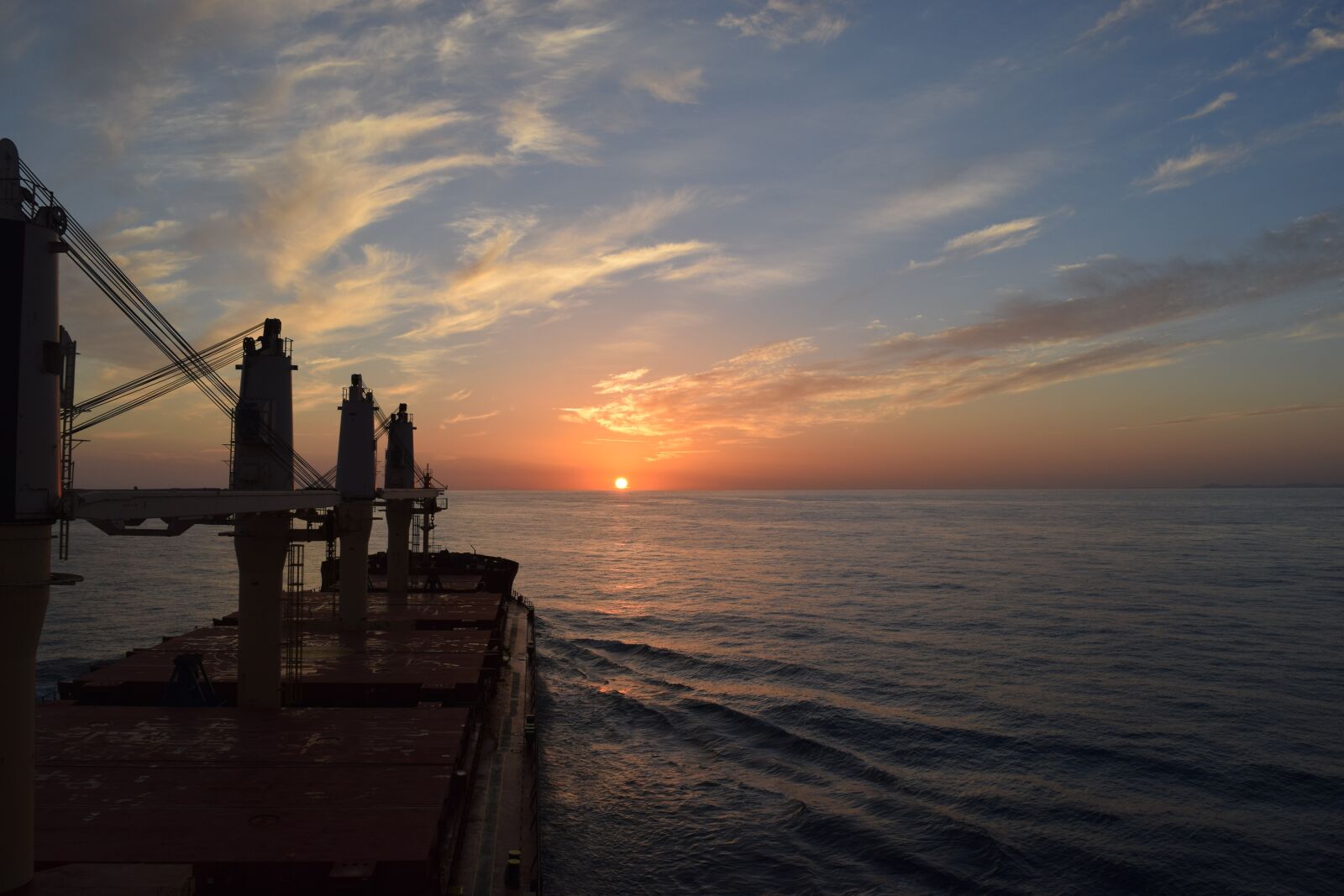 Nikon D3300 sample photo. Sunrise, ship, sea photography