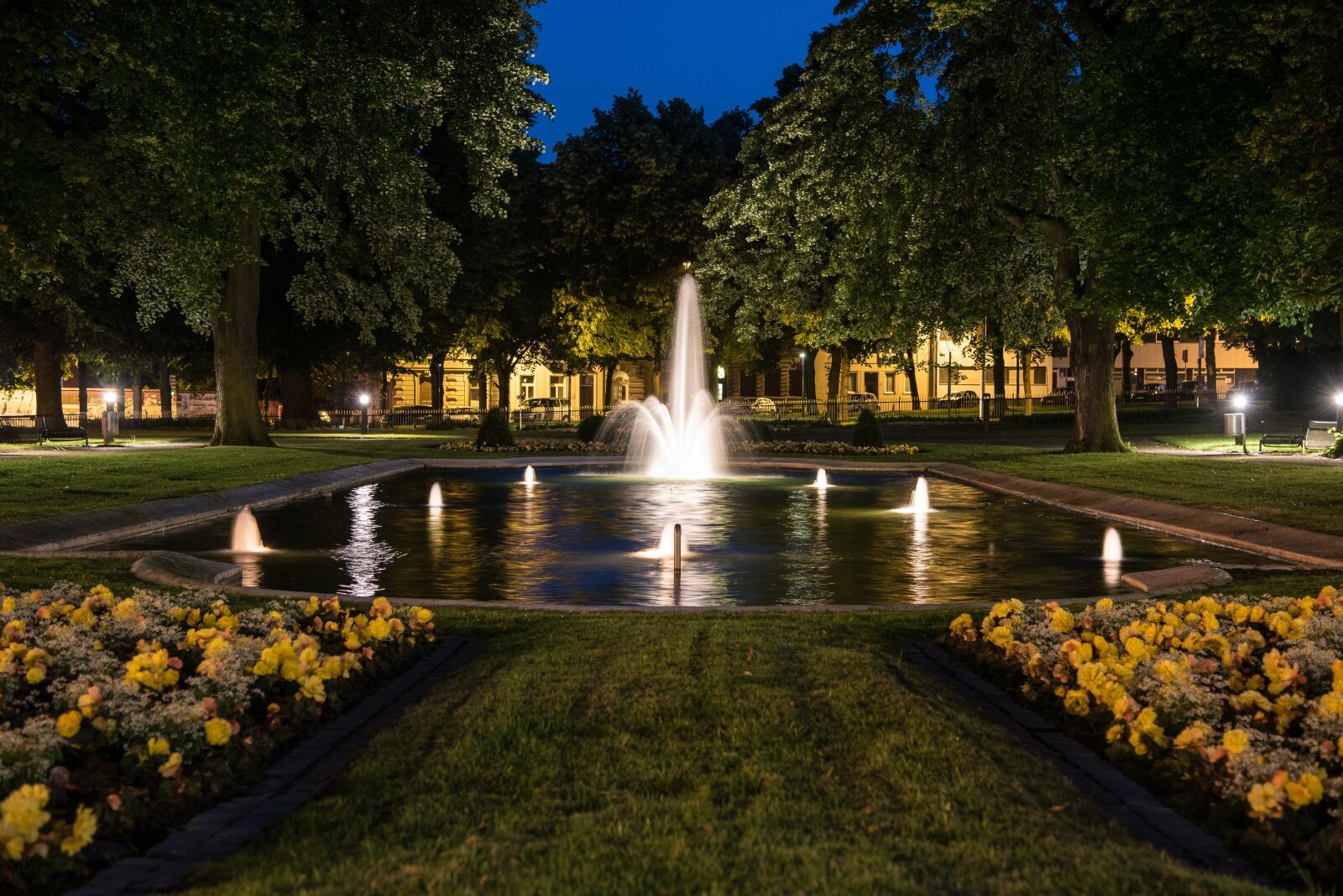 Nikon D750 sample photo. Game bank, aachen, fountain photography