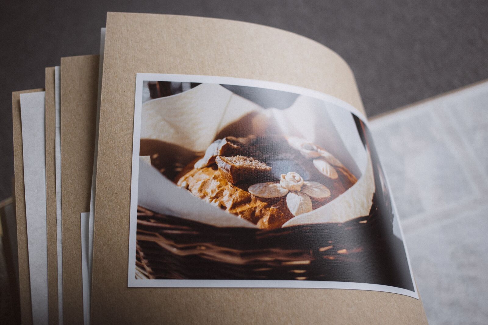Canon EF 40mm F2.8 STM sample photo. Album, beige, bread photography