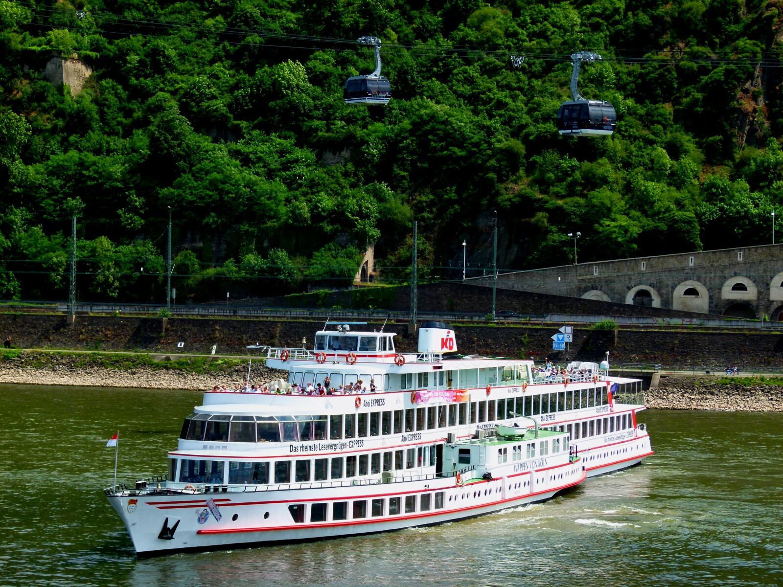 Panasonic Lumix DMC-FZ100 sample photo. Rhine, passenger ship, more photography