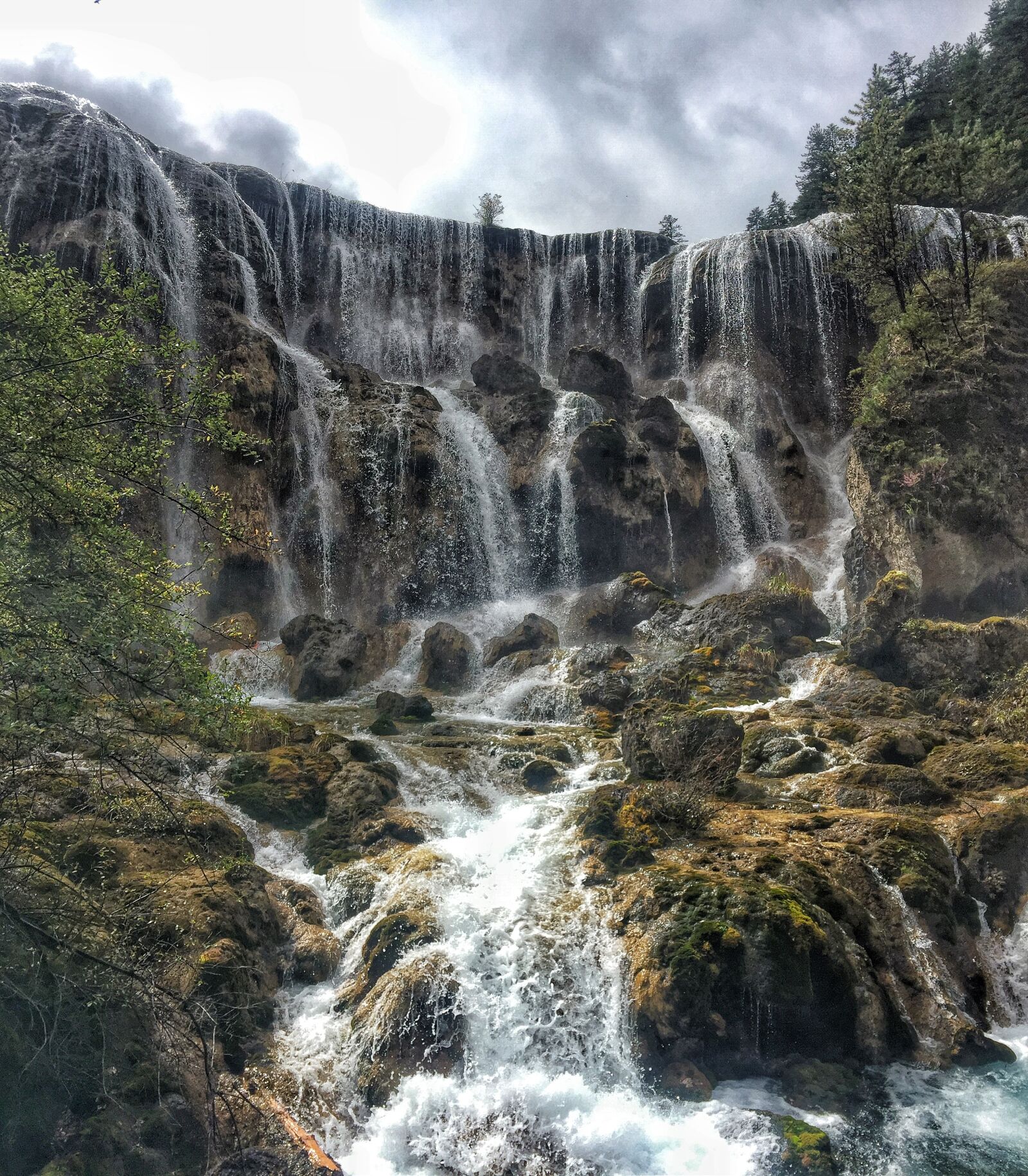 iPhone 6 Plus back camera 4.15mm f/2.2 sample photo. Jiuzhaigou, pearl beach waterfall photography