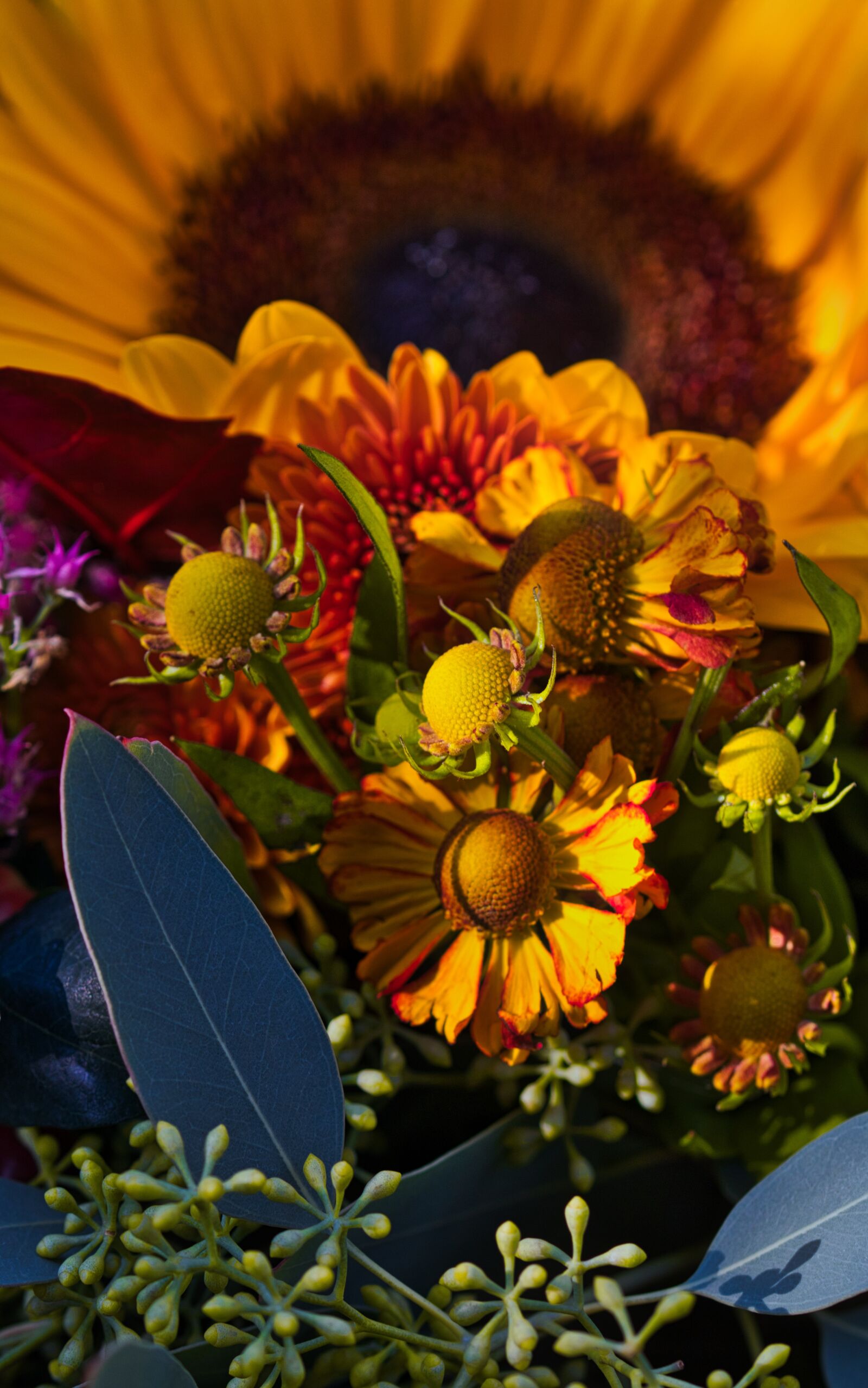 Canon EOS 200D (EOS Rebel SL2 / EOS Kiss X9) sample photo. Bouquet, sunflower, yellow photography