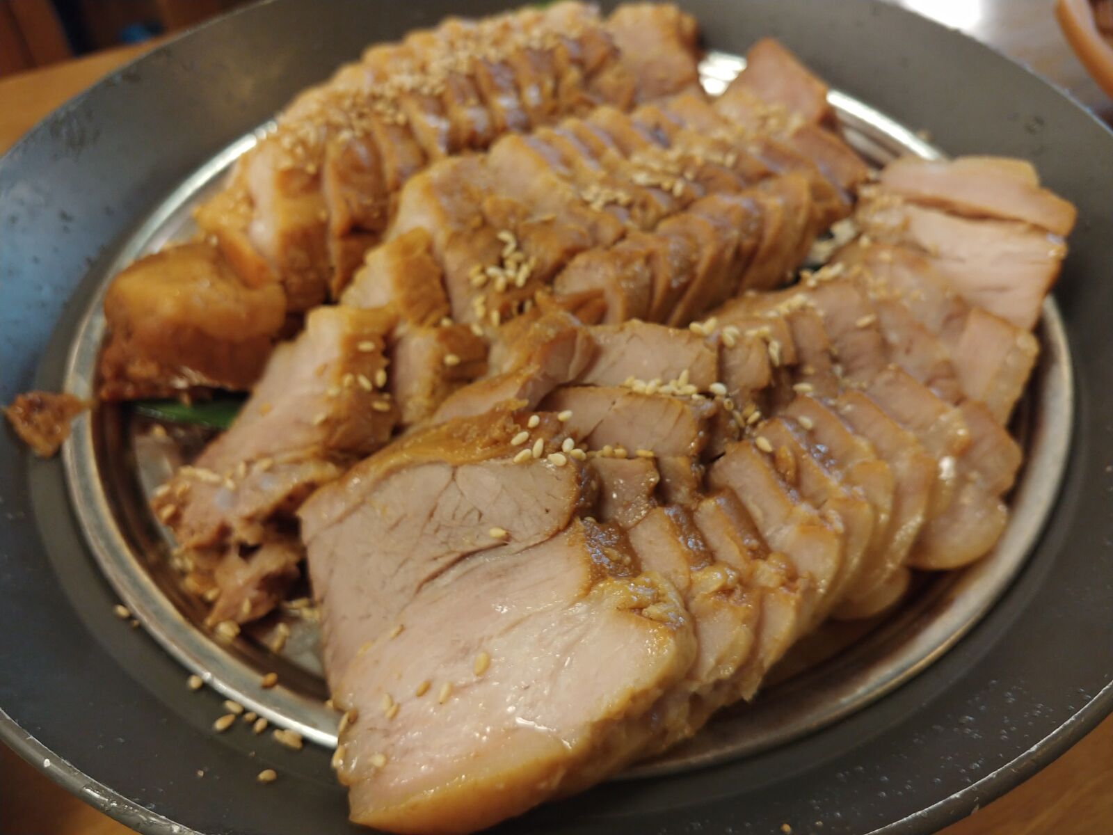 LG M-V300K sample photo. Bossam, pork, korean food photography