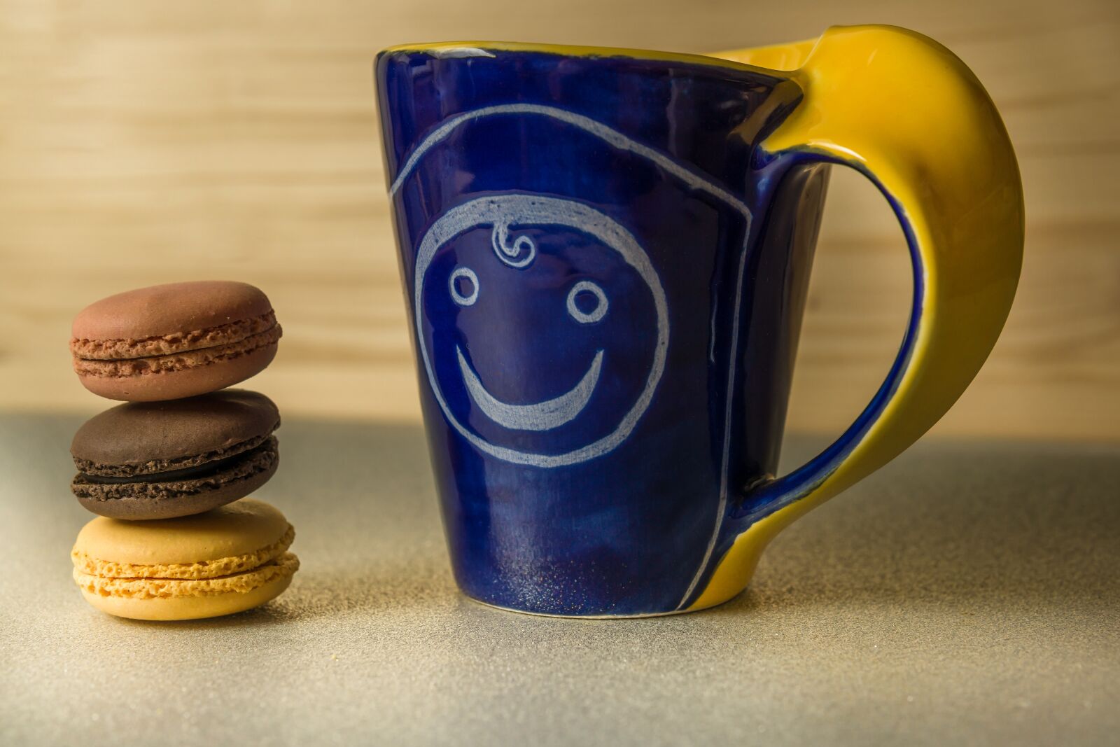 30mm F1.4 DC DN | Contemporary 016 sample photo. Macarons, coffee, cup photography