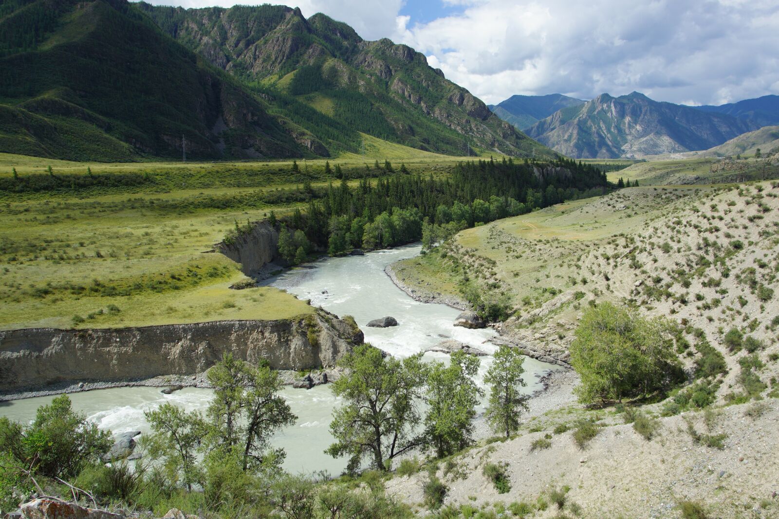Sony SLT-A65 (SLT-A65V) sample photo. Mountain altai, river, landscape photography
