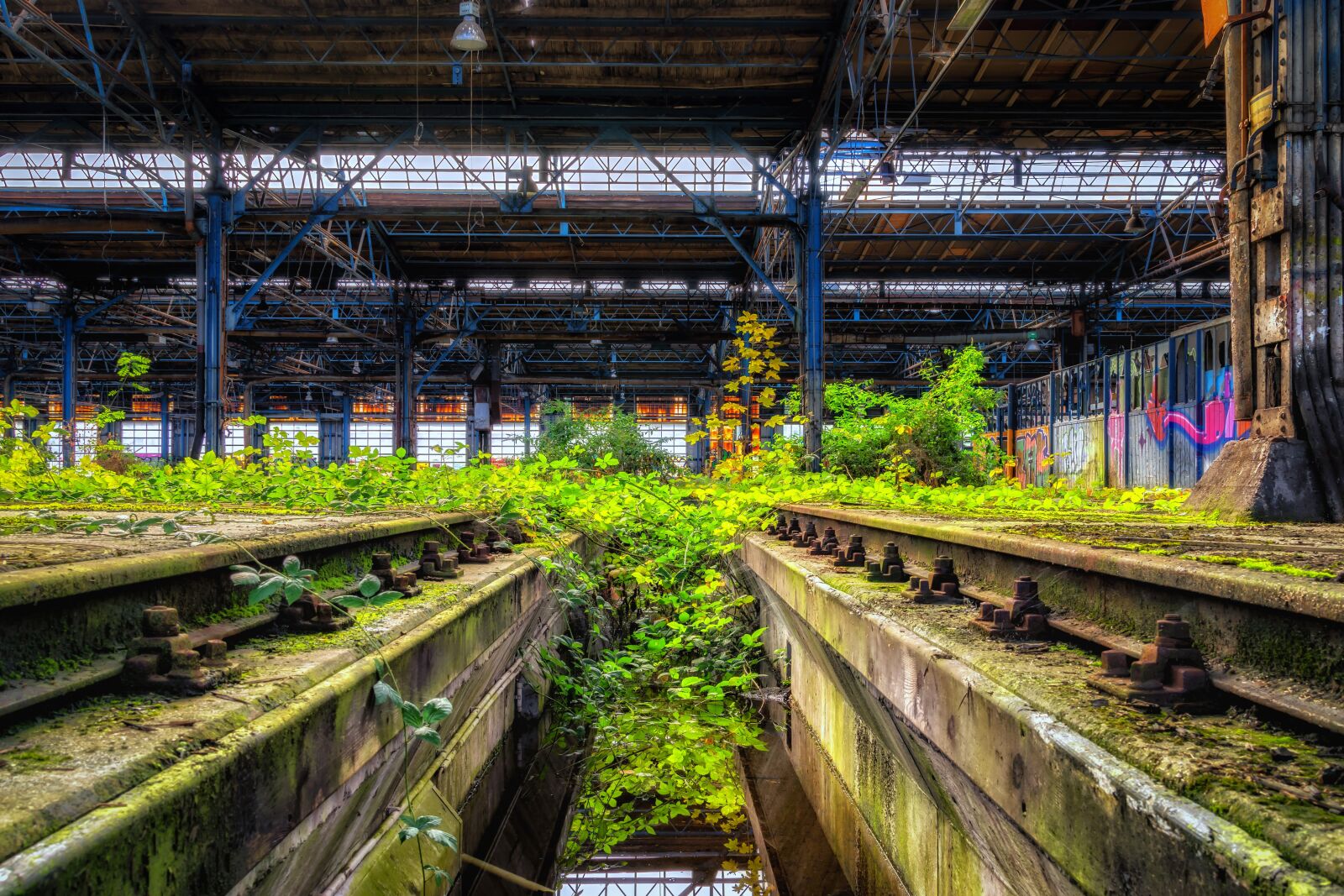 Nikon D3300 sample photo. Lost places, hall, rails photography