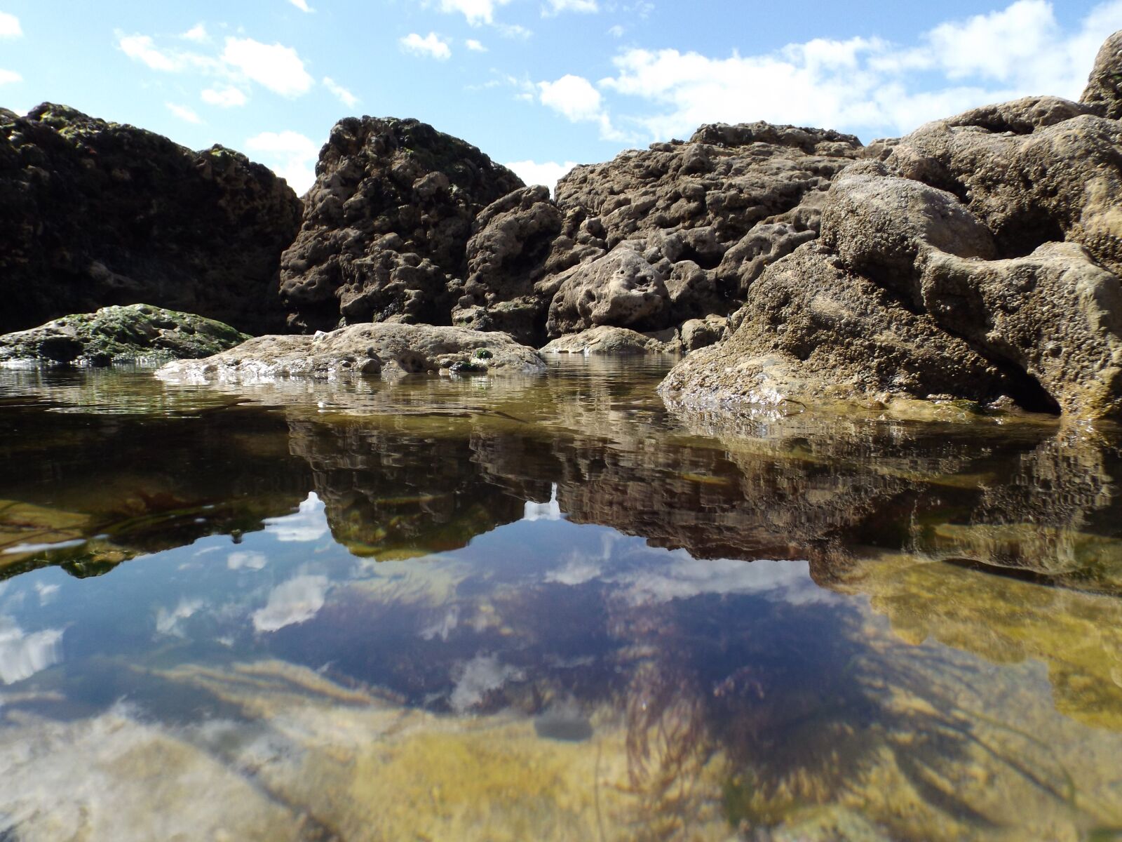 Fujifilm FinePix S4800 sample photo. Rock pools, seashore, sea photography