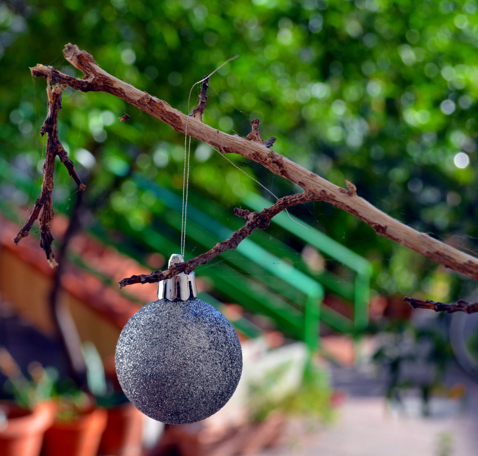 Nikon D5100 sample photo. Christmas ball, christmas tree photography