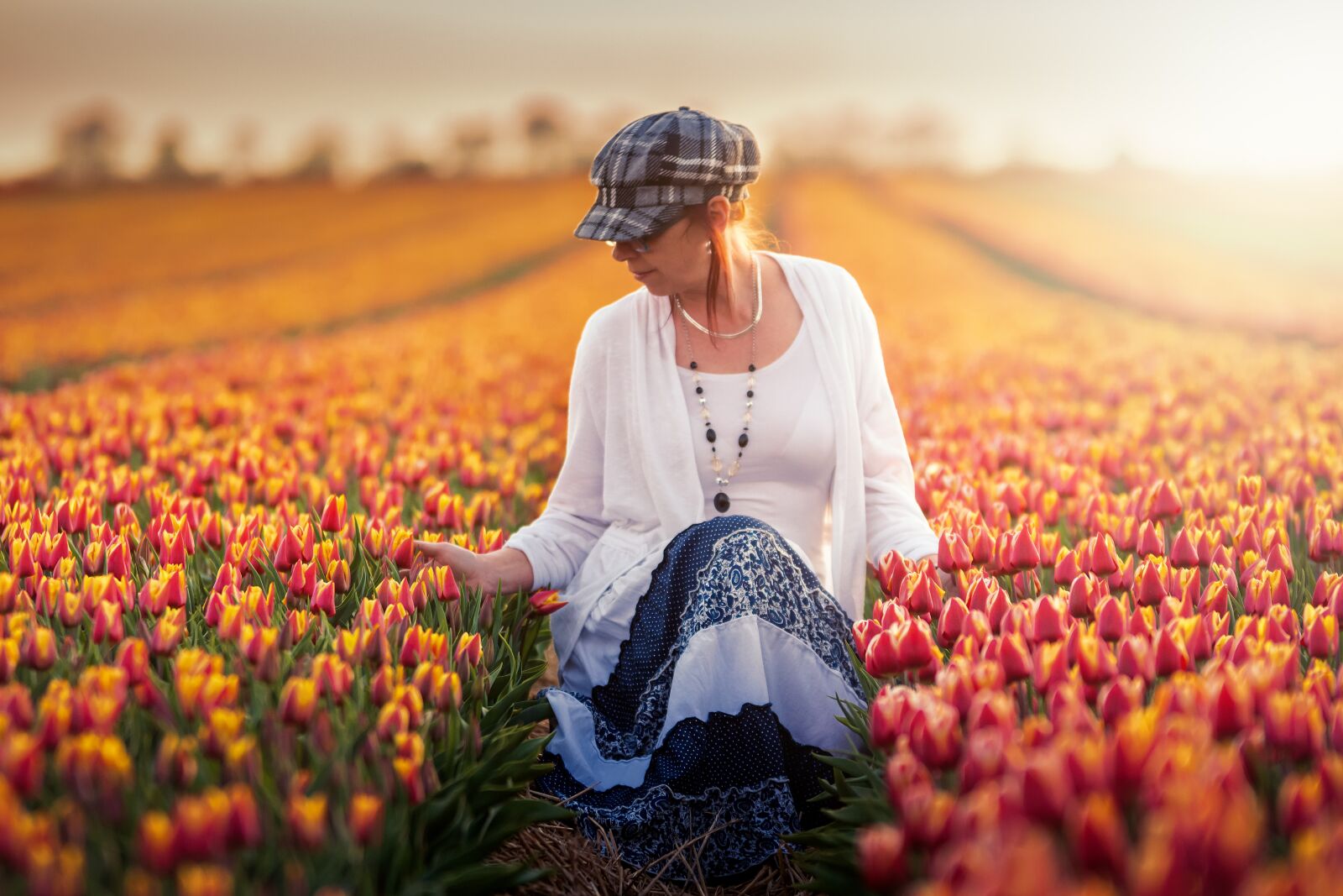 Nikon D7200 sample photo. Portrait, tulip field, tulips photography