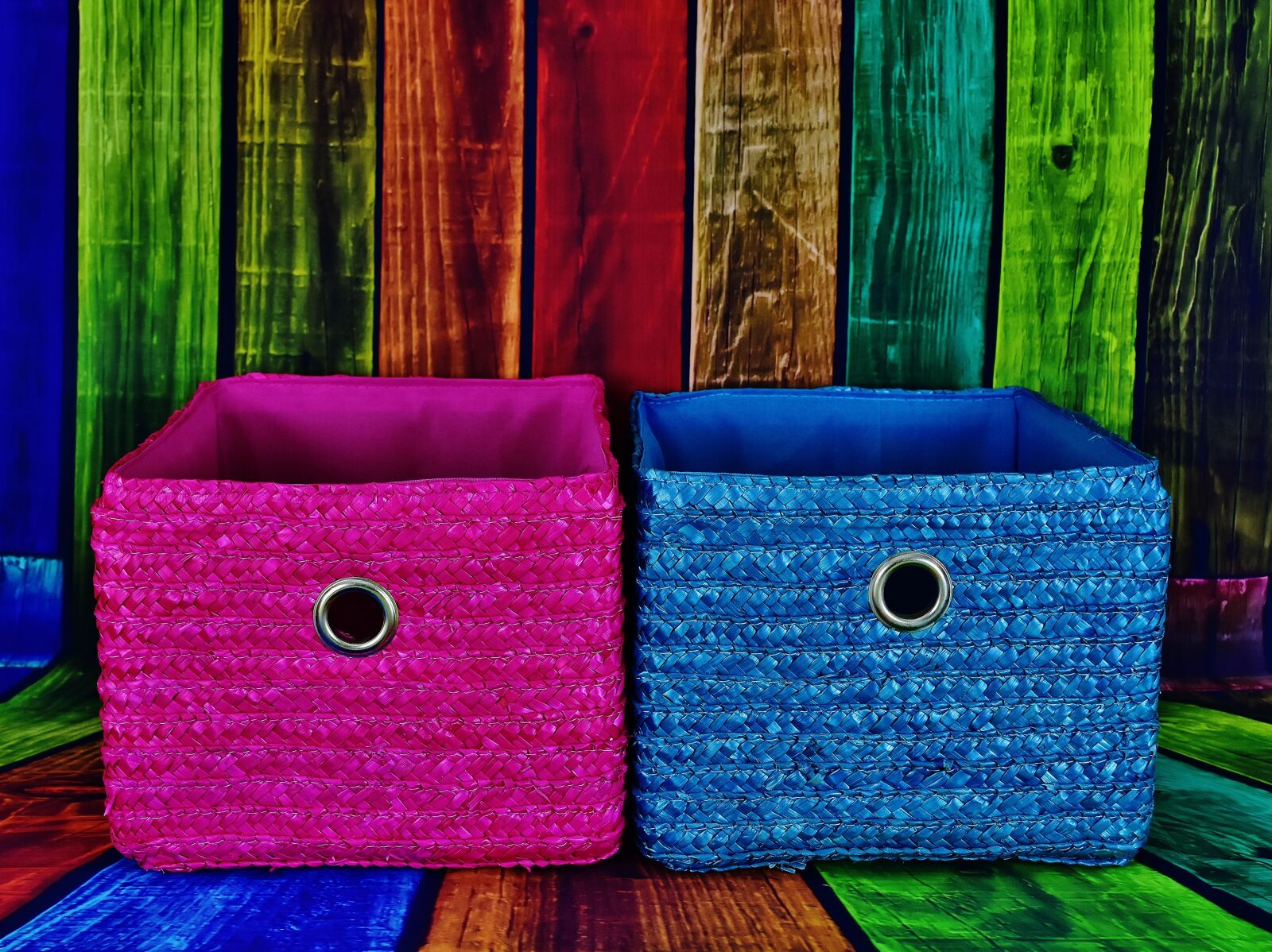 Nikon D7200 sample photo. Baskets, pink, blue photography
