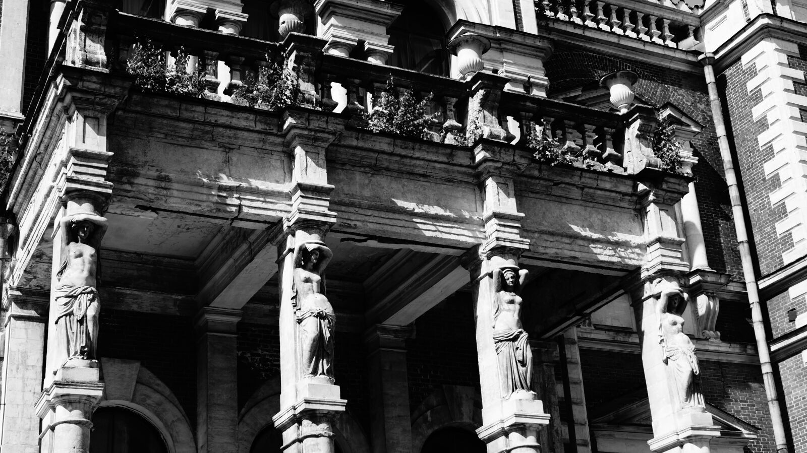 Sony DT 18-55mm F3.5-5.6 SAM II sample photo. Black and white, columns photography