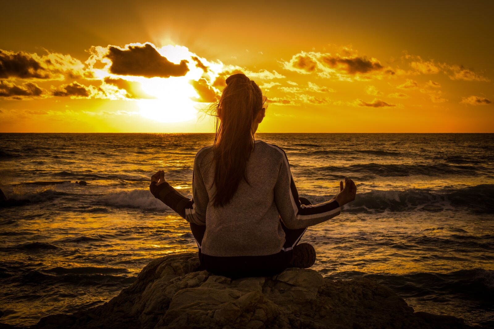 Nikon D3300 sample photo. Girl, sunset, meditation photography