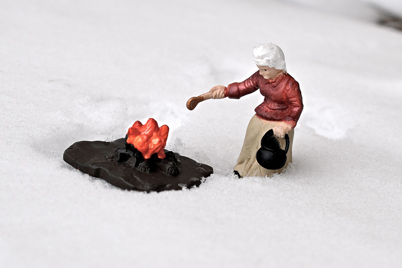 Nikon D3200 sample photo. Fire, cooking, woman photography