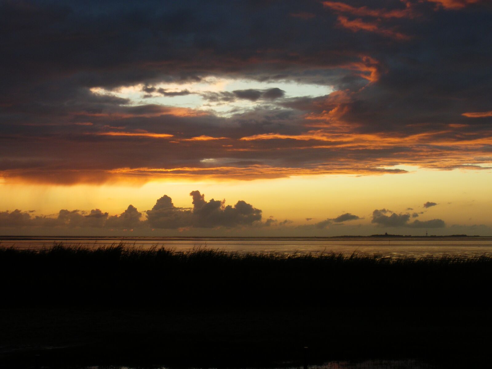 Pentax Optio M50 sample photo. Evening sky, sunset, sea photography