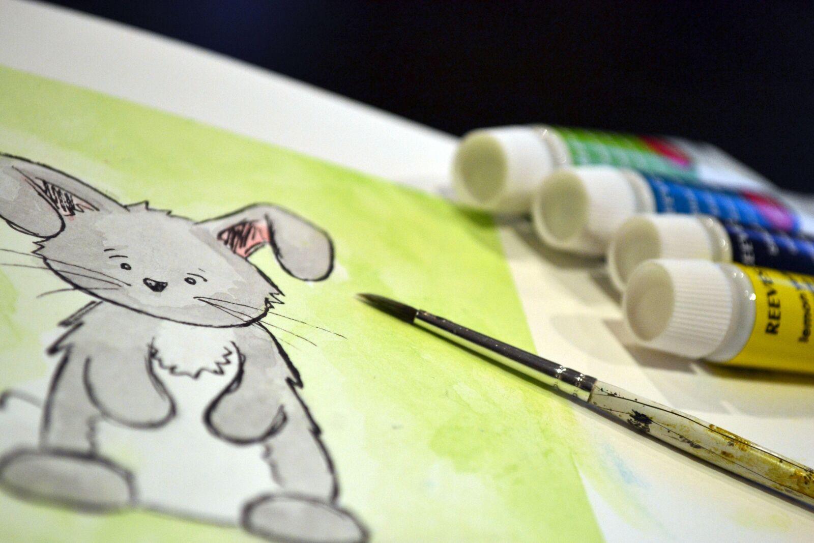 Nikon D3100 sample photo. Rabbit, art, paint photography