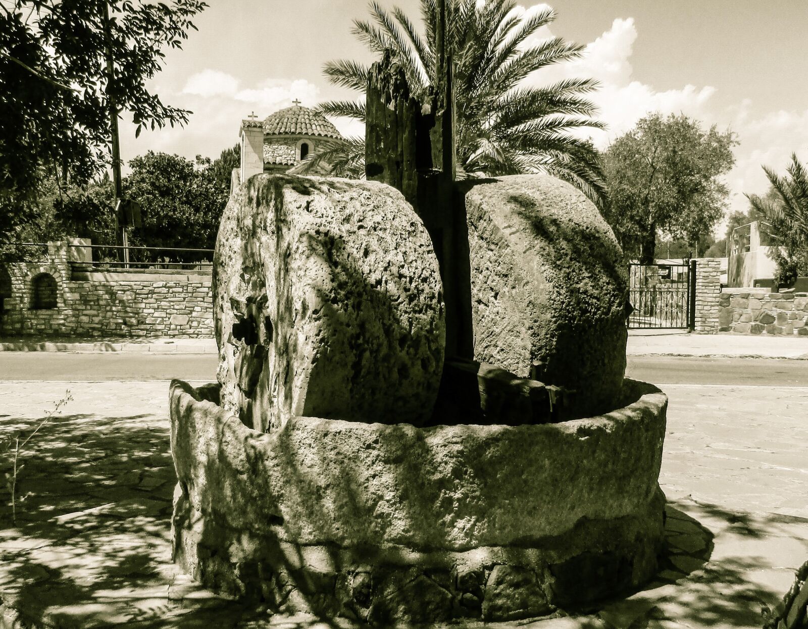 Canon PowerShot SX400 IS sample photo. Oil press, stones, oil photography