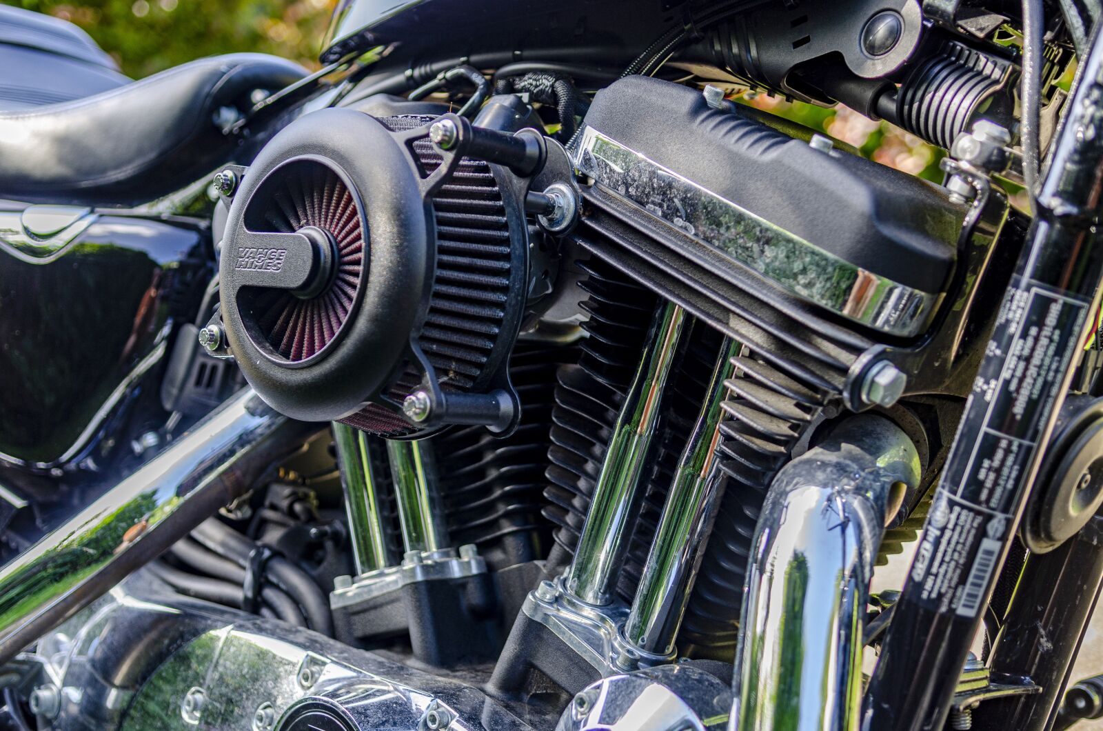 Nikon D7000 sample photo. Engine, harley davidson, chrome photography