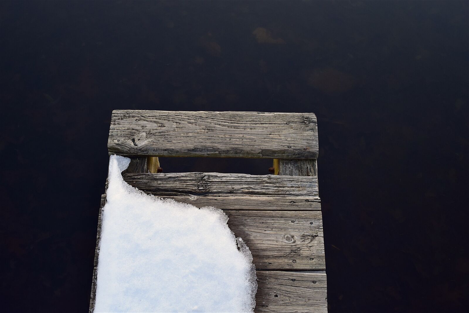 Nikon D3300 sample photo. Dock, water, snow photography