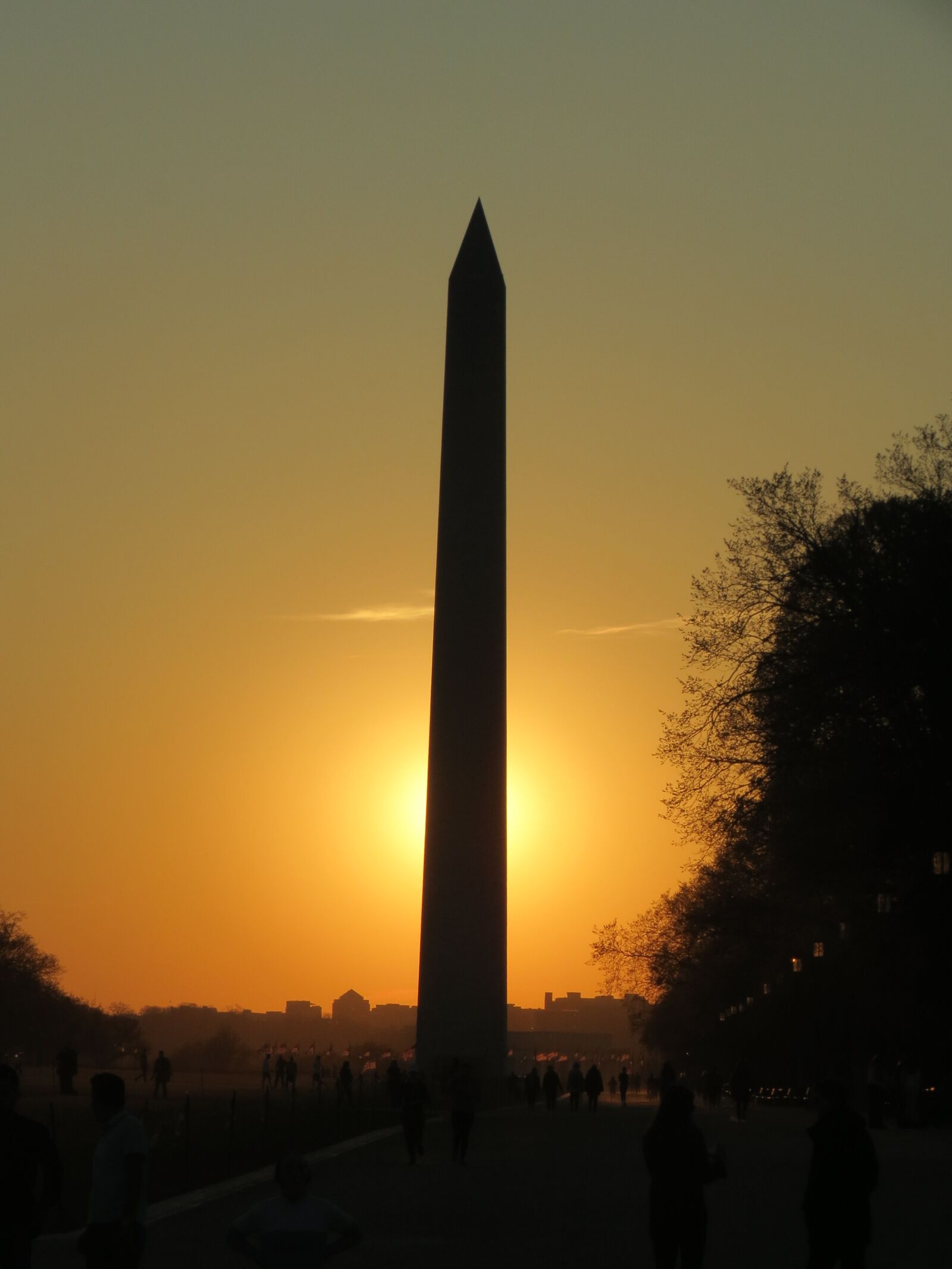 Canon PowerShot SX40 HS sample photo. Washington, sunset, obelisk photography