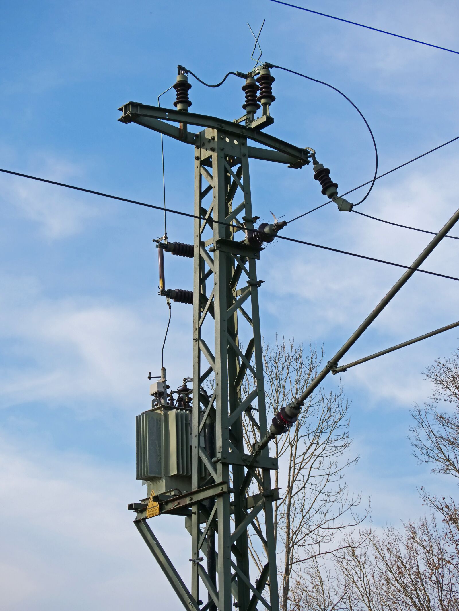 Panasonic Lumix DC-G9 sample photo. Railway, high voltage, catenary photography