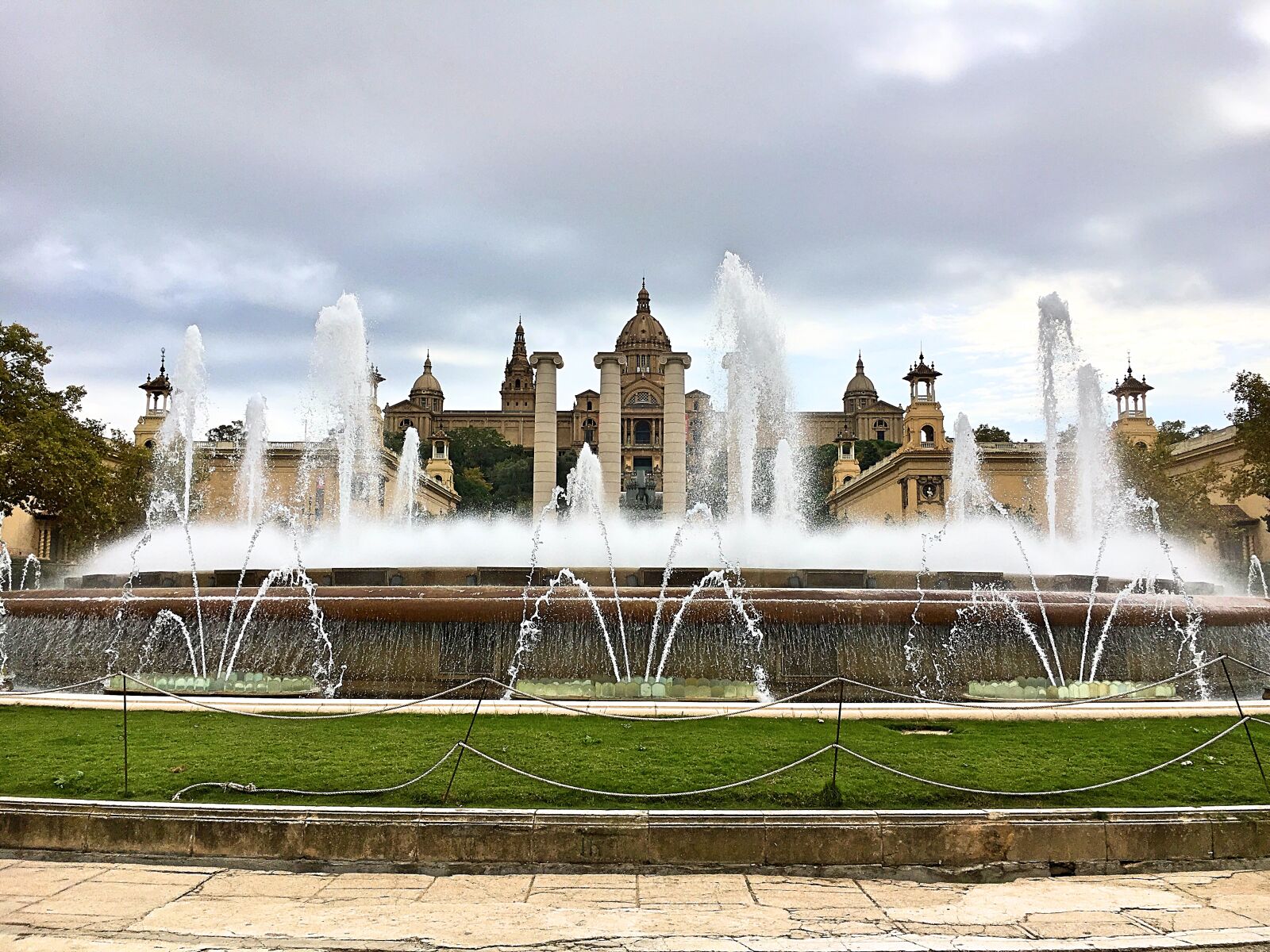 Apple iPhone 6s sample photo. Barcelona, fountain, museum, spain photography