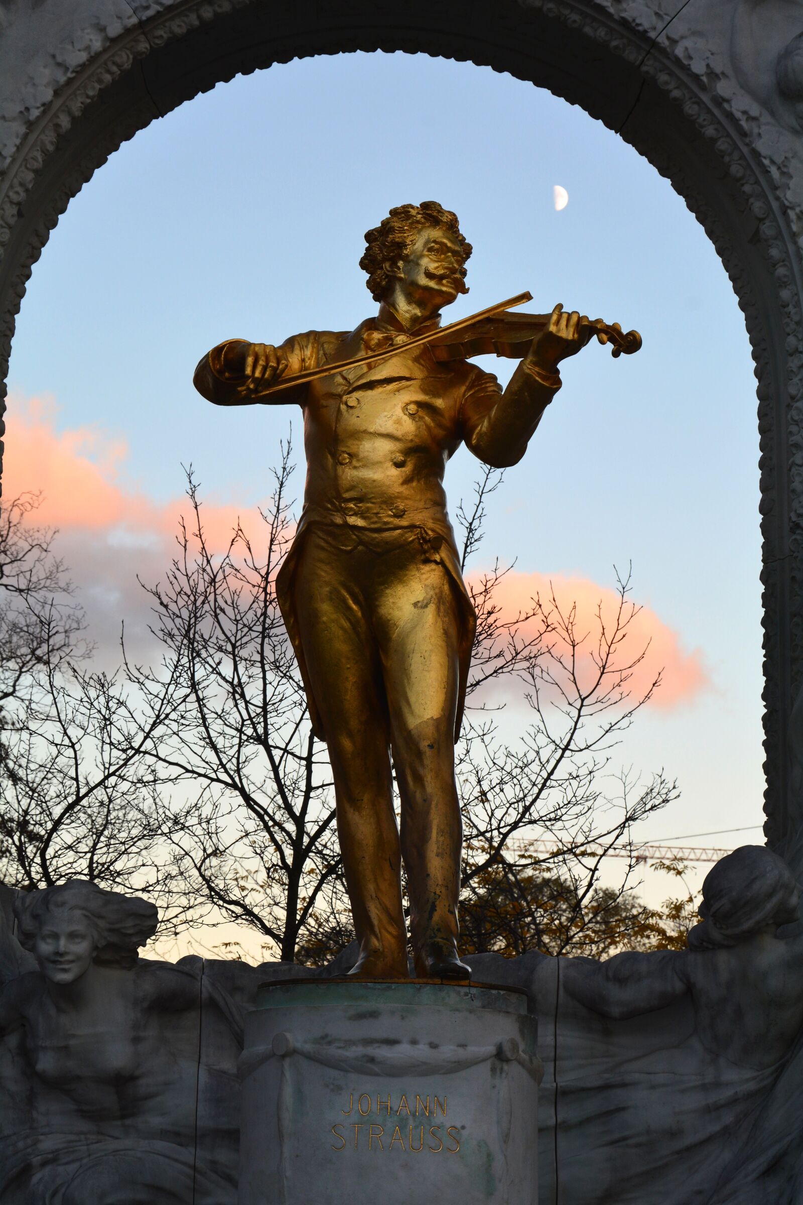 Nikon D7100 sample photo. Statue, strauss, vienna photography
